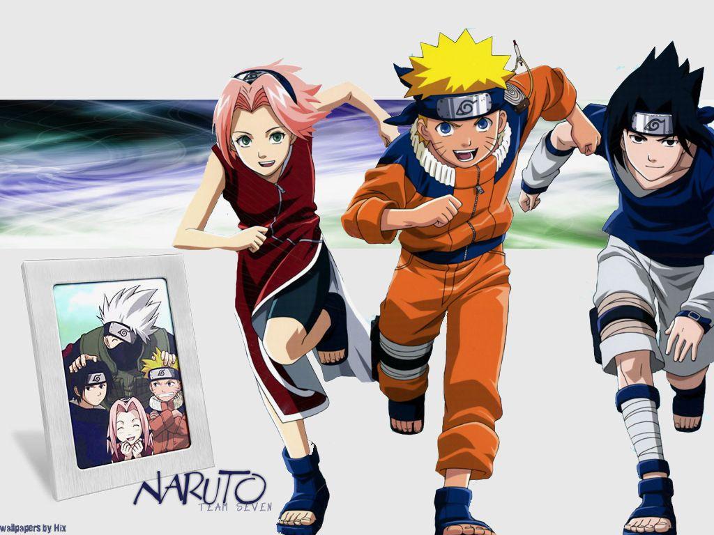 1024x768 Naruto Wallpaper: Naruto team 7
