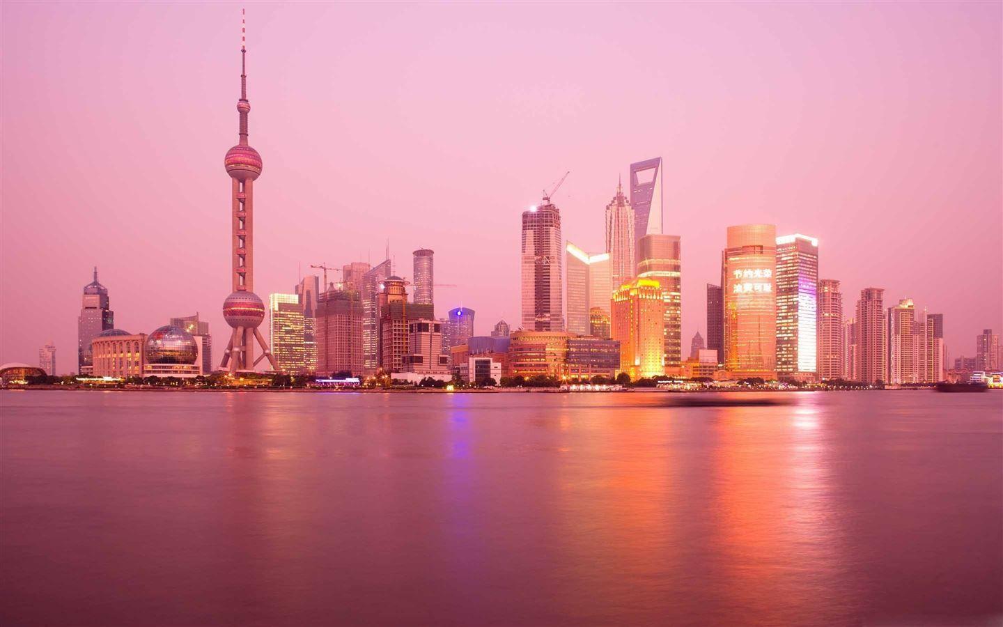 1440x900 Pudong Skyline MacBook Air Wallpaper Download