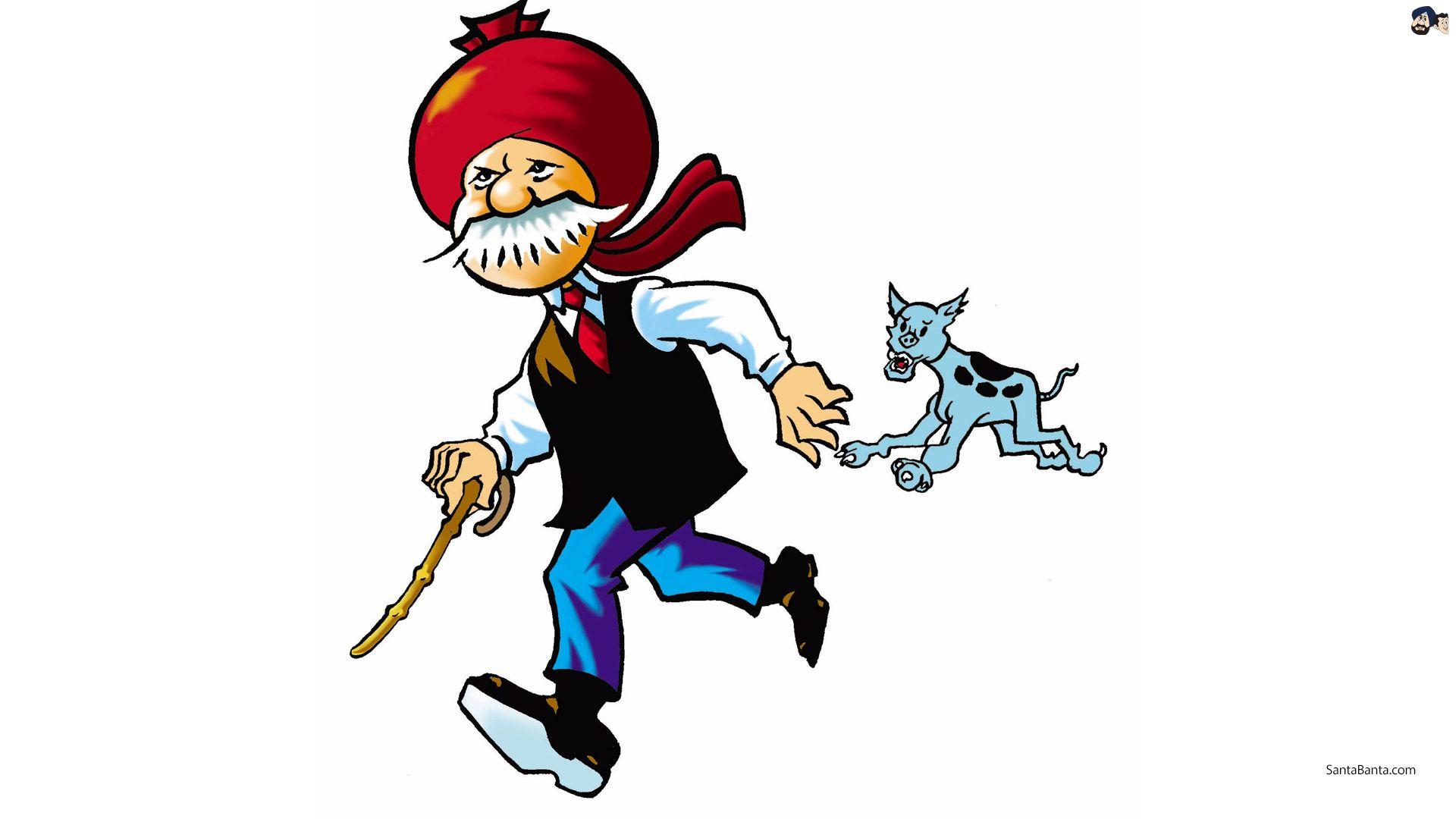 1920x1080 Chacha Chaudhary and his pet dog, Rocket