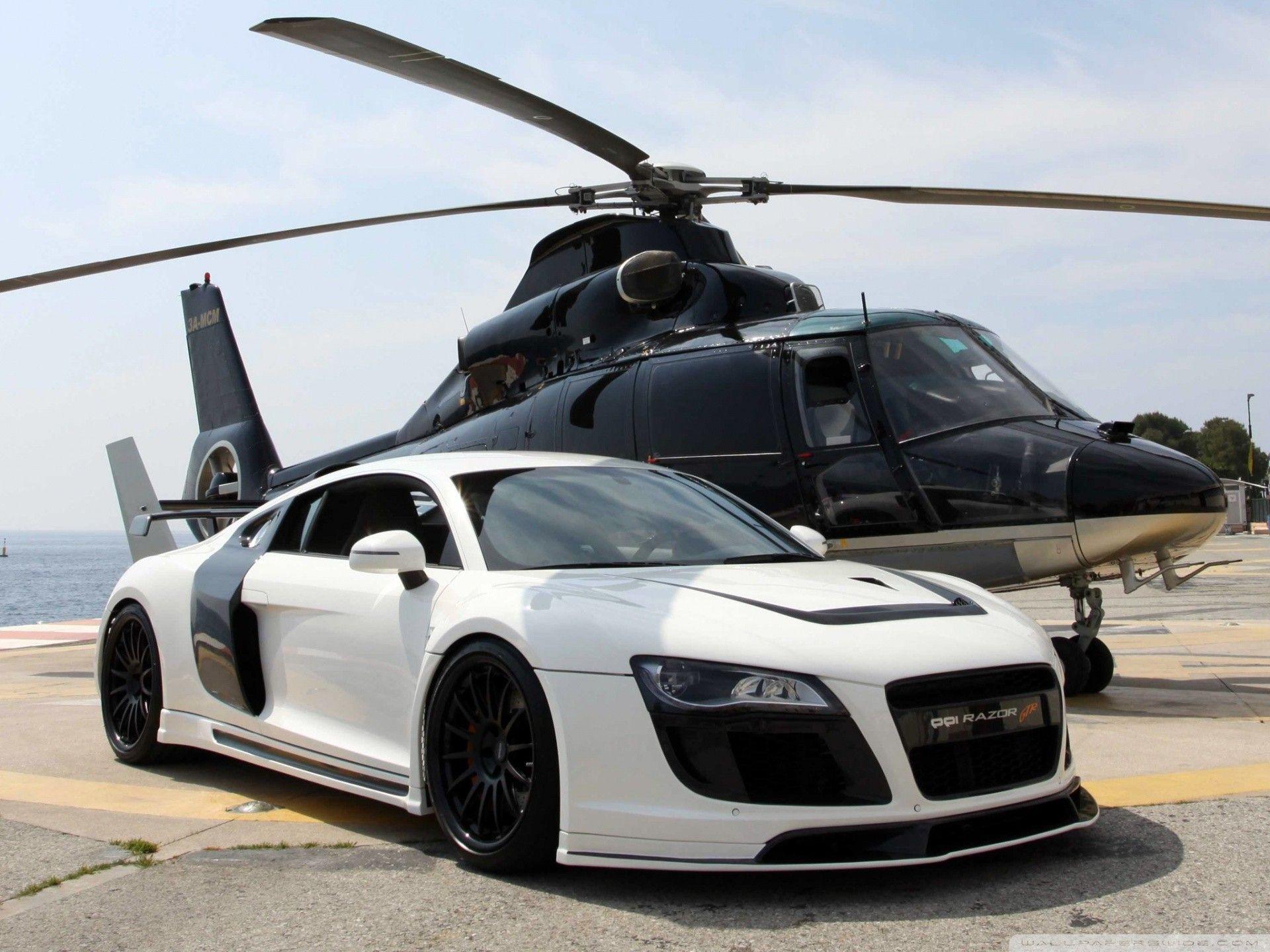 1920x1440 Helicopters cars vehicles audi r8 audi r8 razor gtr wallpaperx1440