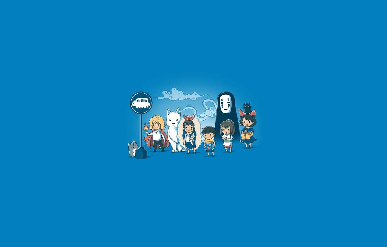 1332x850 Minimalist Simple Anime Wallpaper