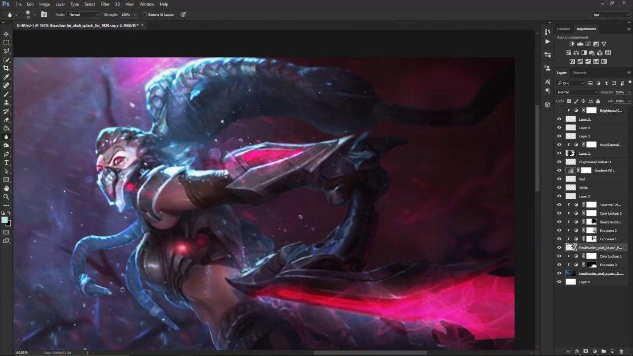 1280x720 League of Legends Speed Art Akali Wallpaper