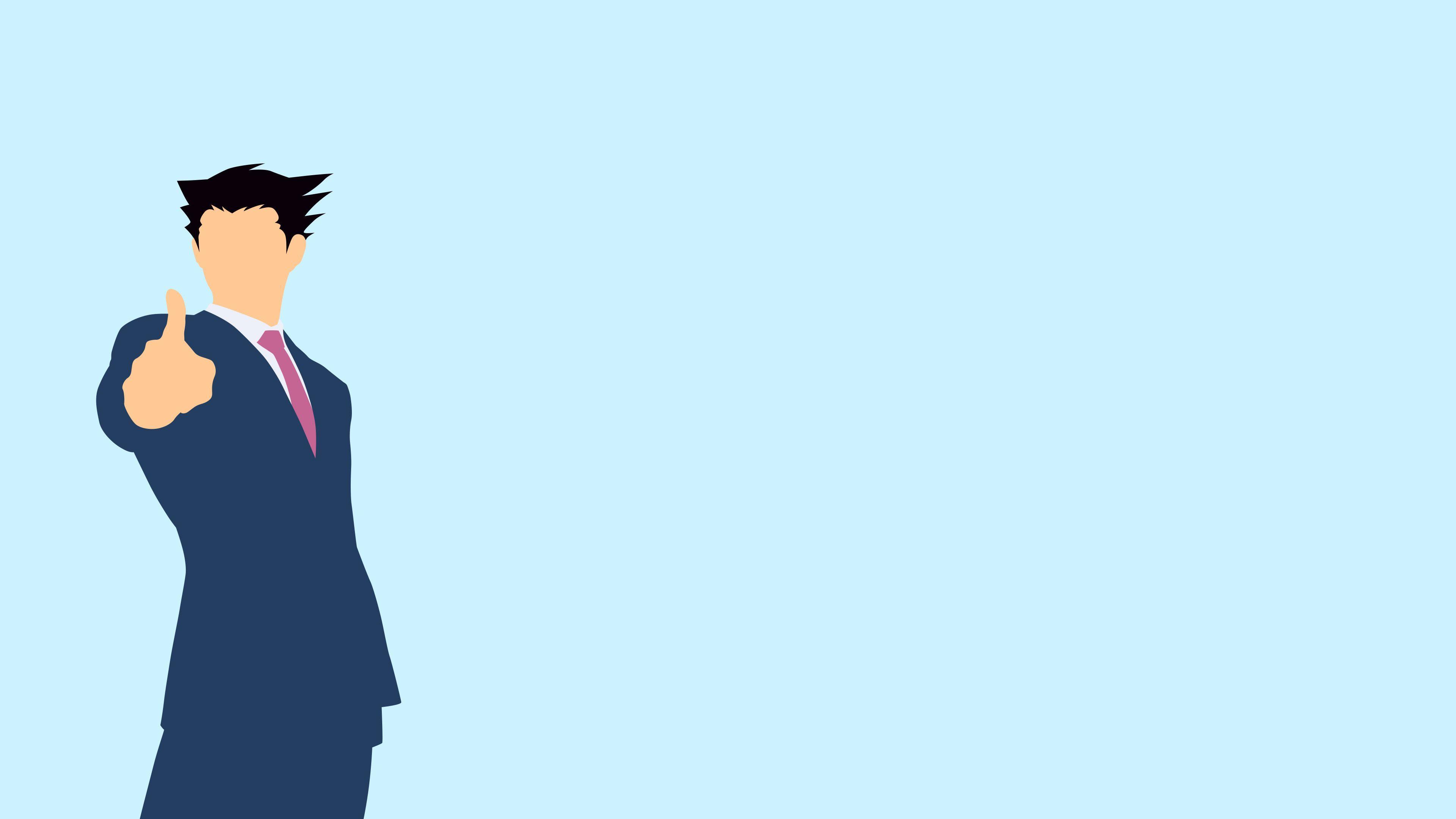 3840x2160 Wiki Ace Attorney Wallpaper Phoenix By Arcbuild Data Attorney Wallpaper Minimalist