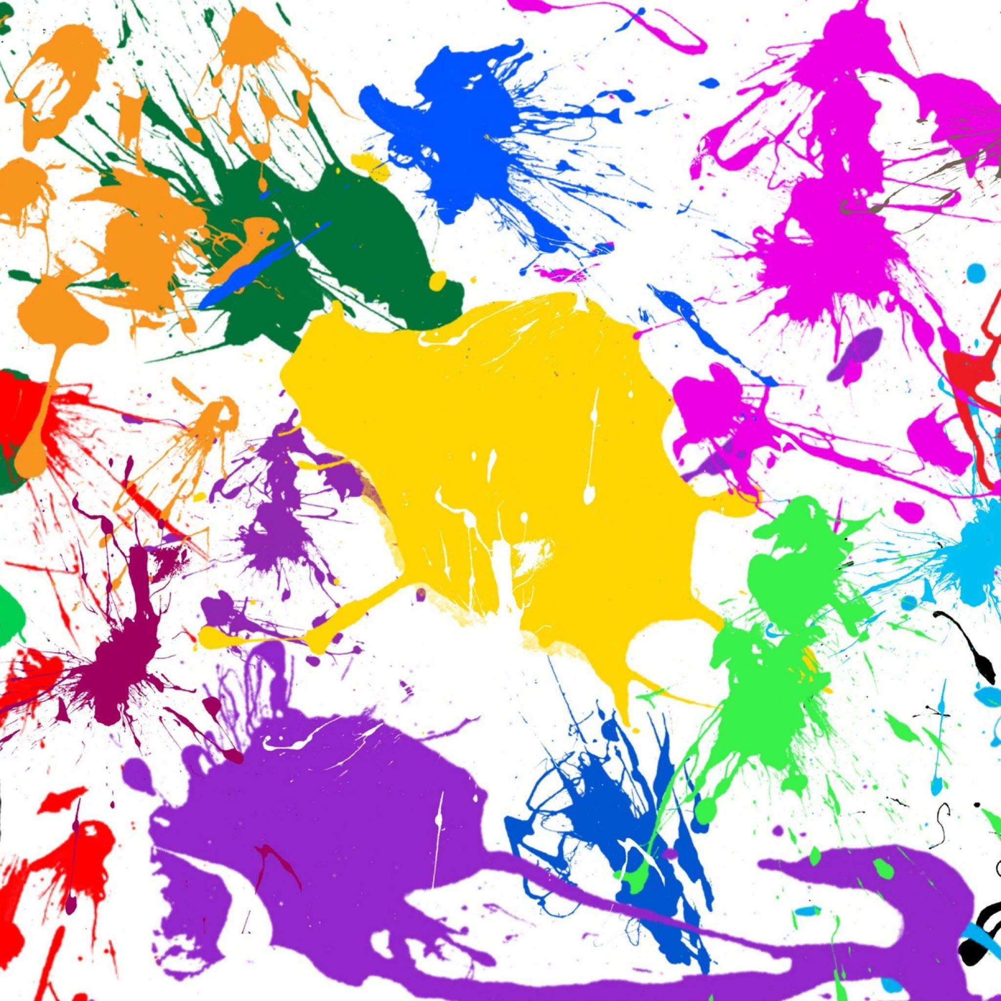 2048x2048 Paint Splatter iPad Wallpaper