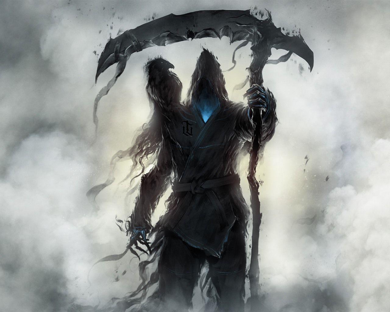 1280x1024 Monster, Reaper, Raven, Art Picture 640x1136 IPhone 5 5S 5C SE Wallpaper, Background, Picture, Image