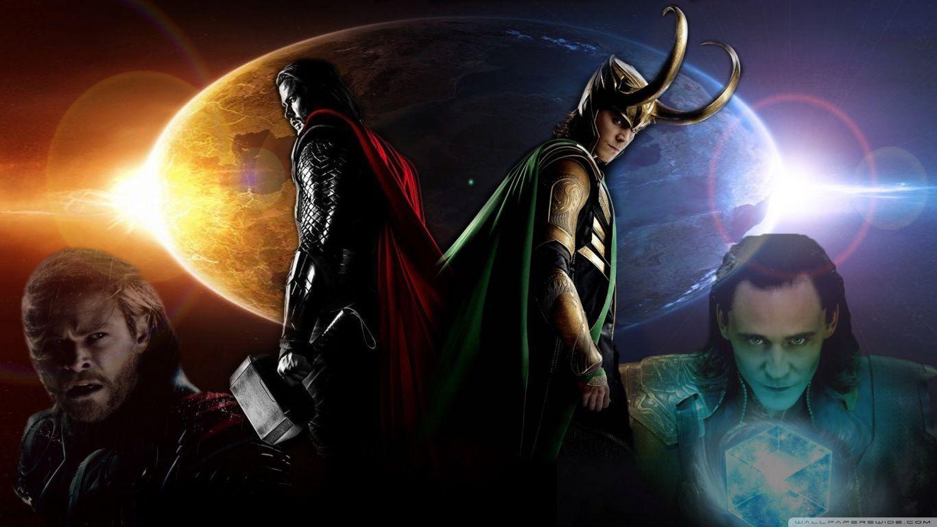 1366x768 Thor And Loki Wallpaper
