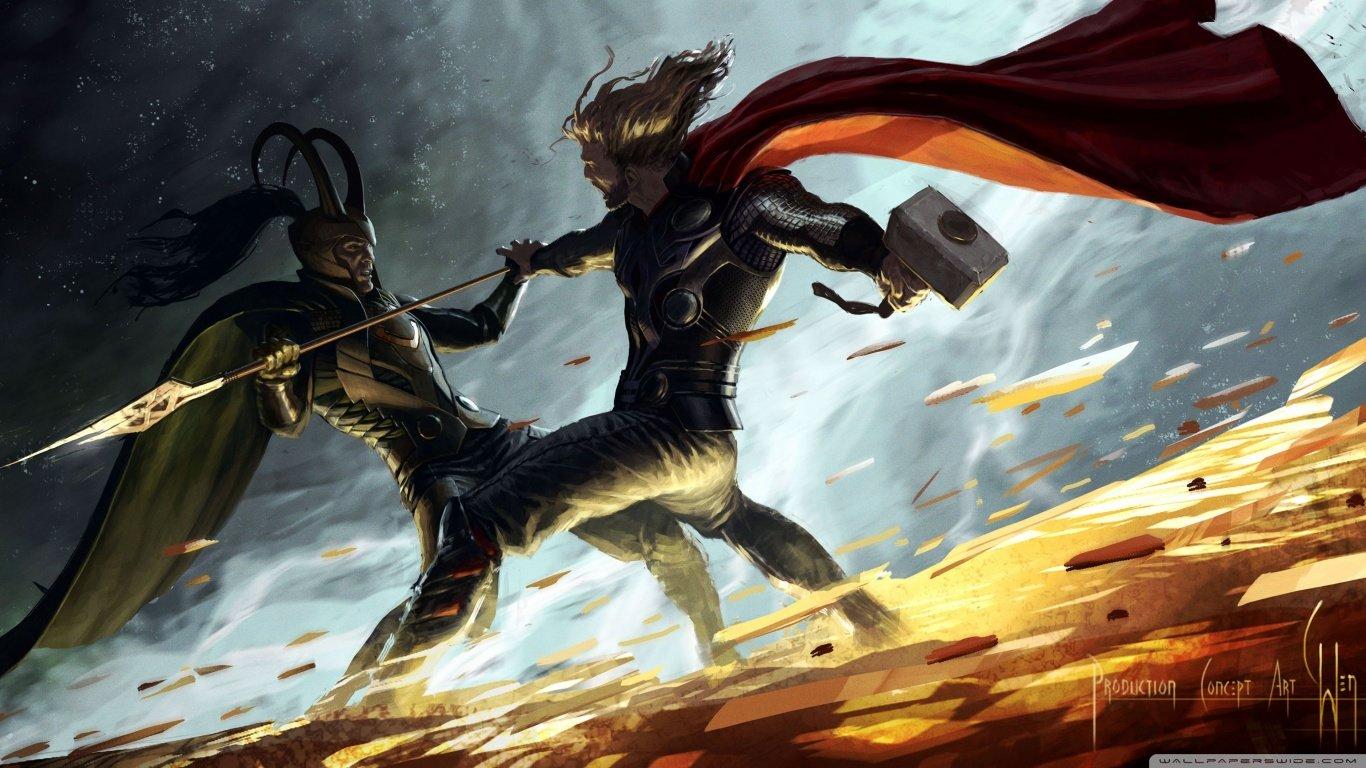 1366x768 Loki wallpaper HD for desktop background