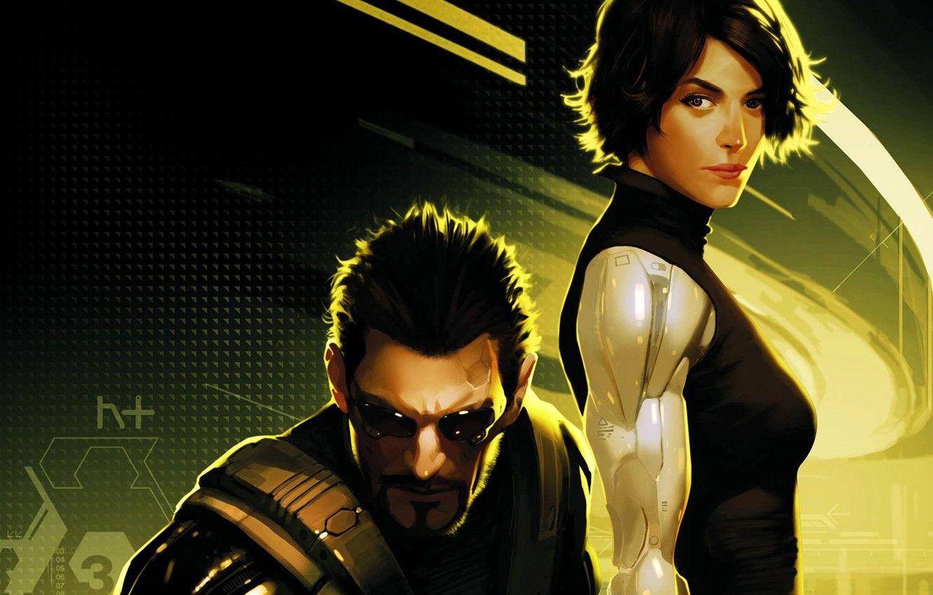 1332x850 Wallpaper art, Deus Ex: Human Revolution, comics, Adam Jensen, Katrina Sutherland image for desktop, section игры