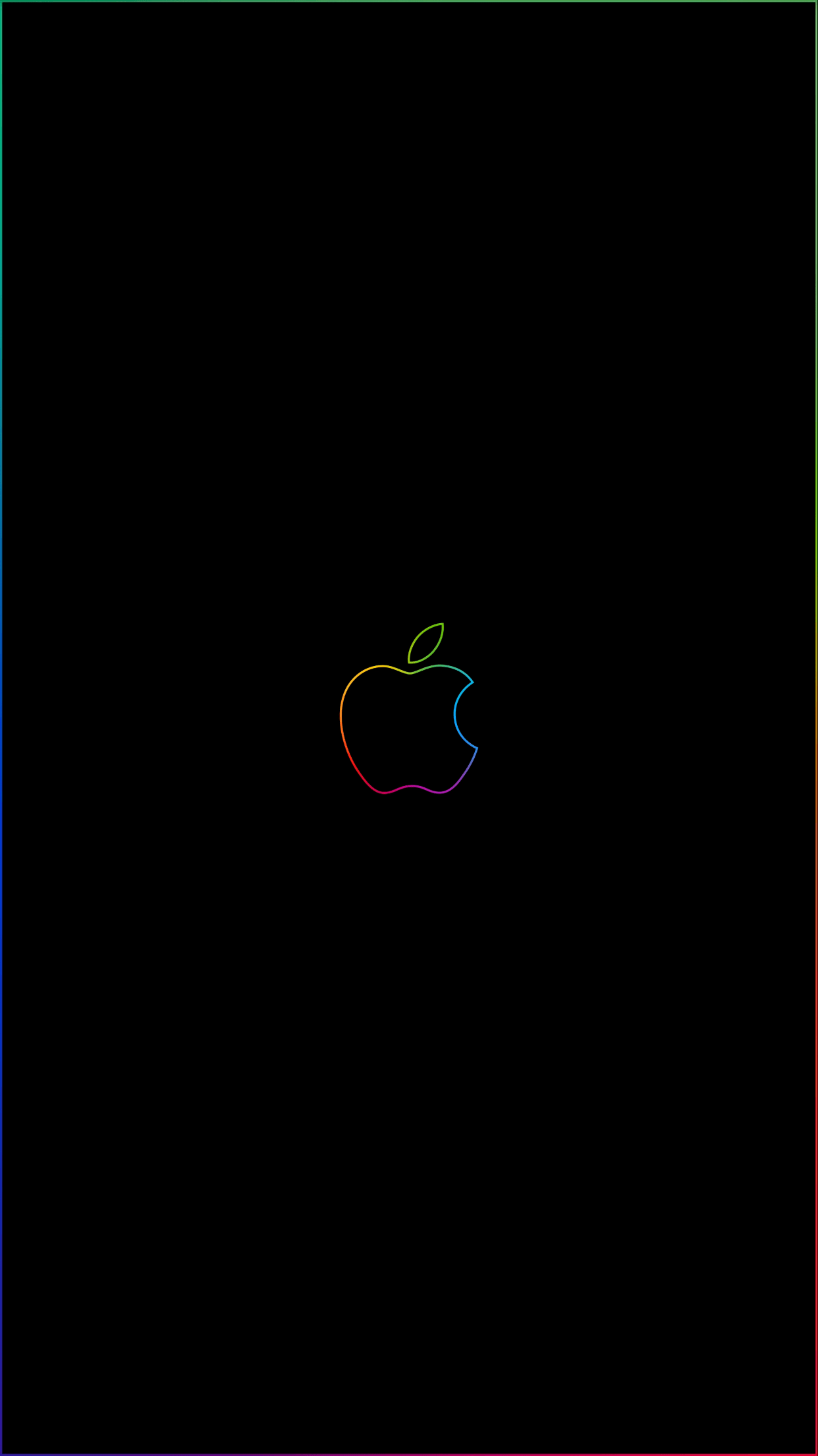 1242x2208 Rainbow border & apple logo iPhone wallpaper Imgur links: iphone