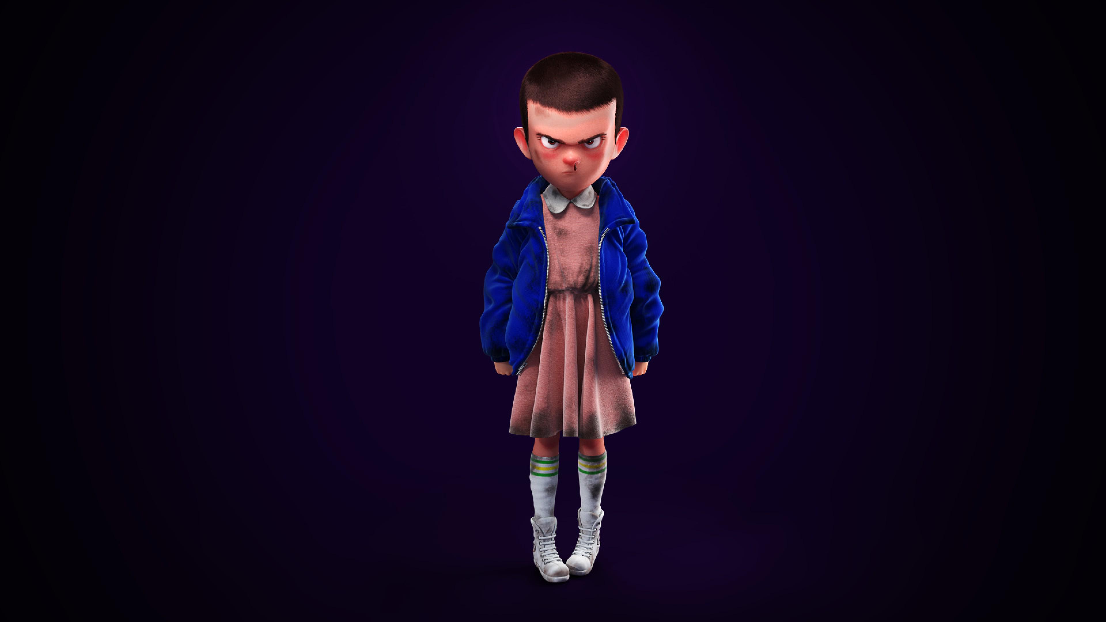 3840x2160 Eleven Stranger Things Art 4K Wallpaper, HD TV Series 4K Wallpaper, Image, Photo and Background
