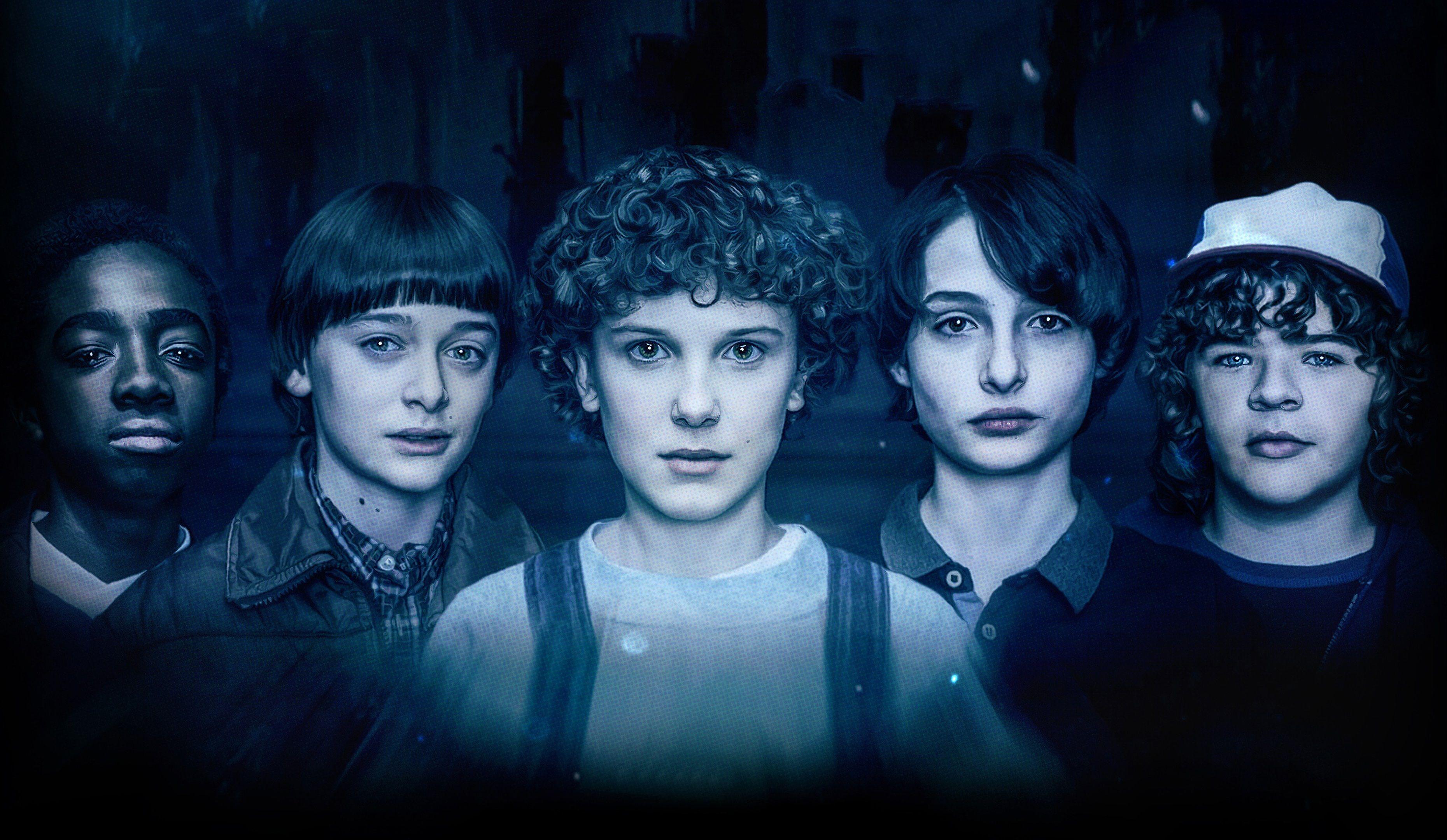 3720x2160 Stranger Things Caleb Mclaughlin, Dustin Henderson, Eleven Wallpaper