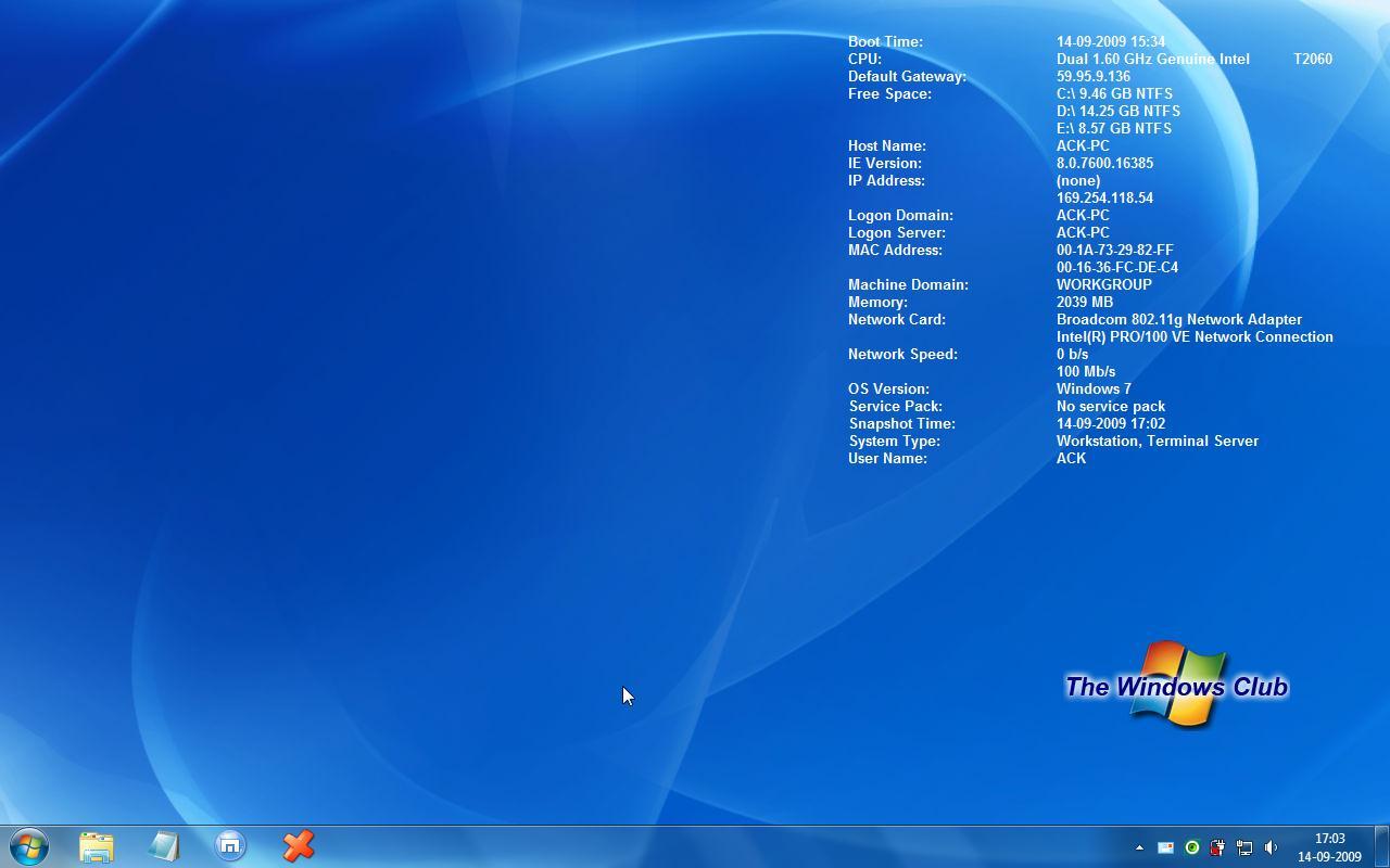 1280x800 BGInfo: Display System Configuration on Windows Desktop