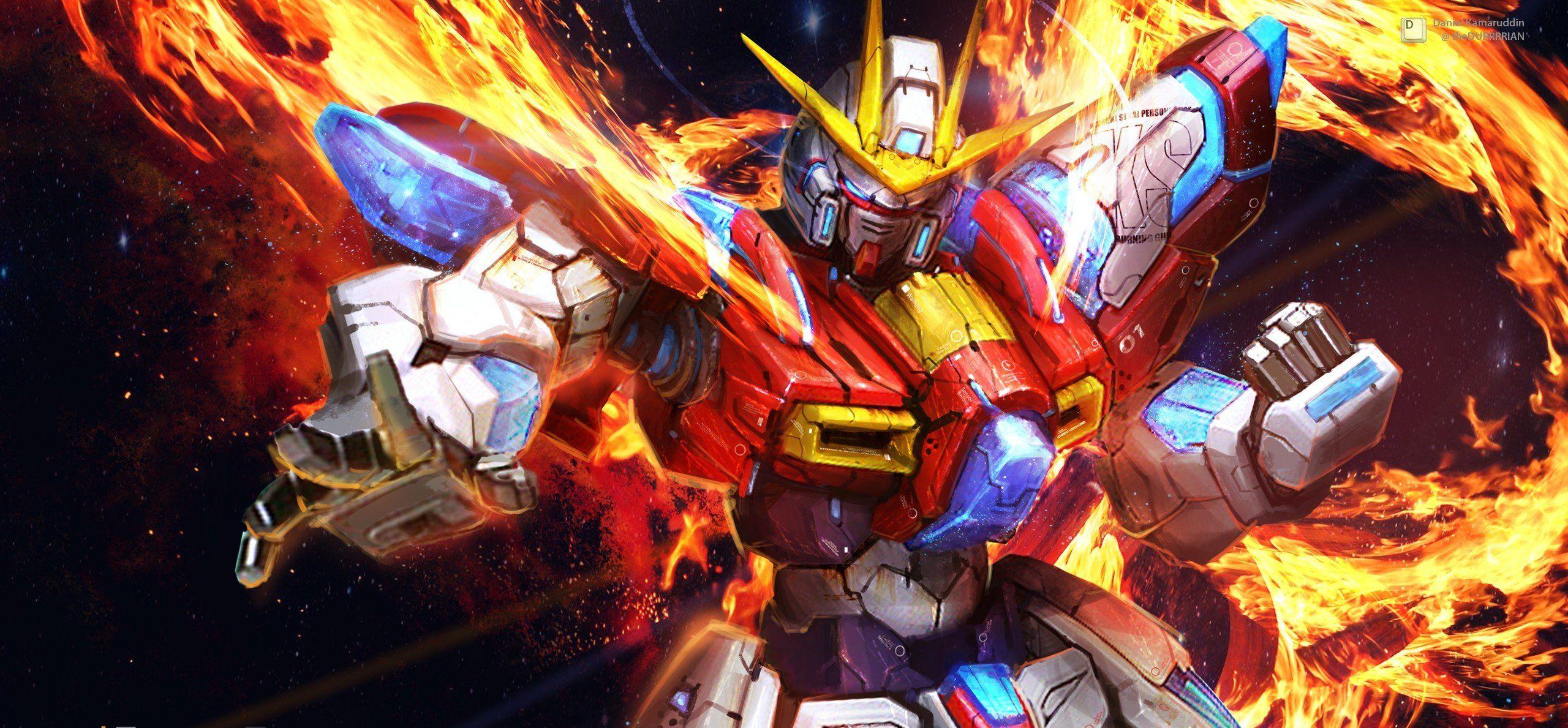 2560x1189 Mobile Suit Gundam, Gundam Build Fighters Try, Fire Wallpaper HD / Desktop and Mobile Background