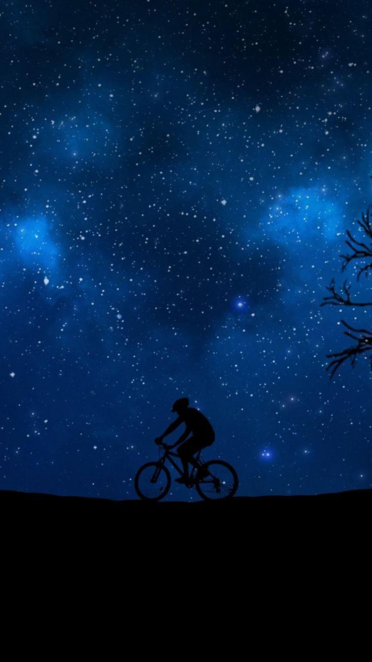 750x1334 Cycling silhouette iPhone 8 Wallpaper Free Download