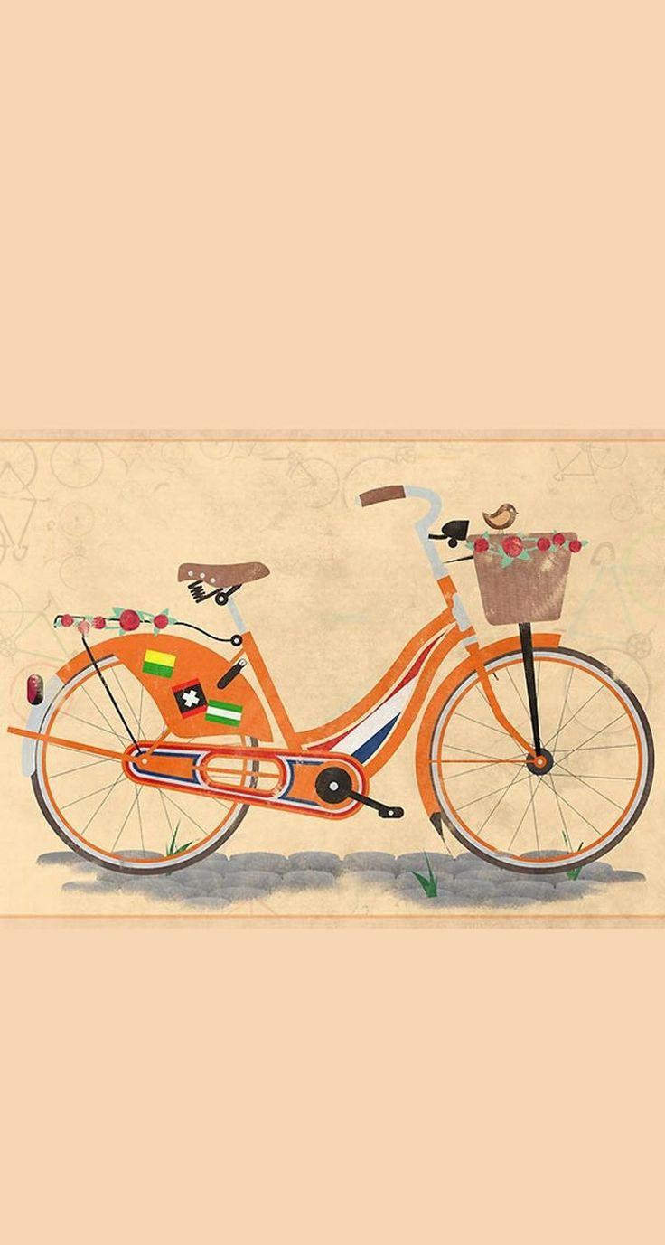 736x1377 Bicycle Artwork HD Wallpaper