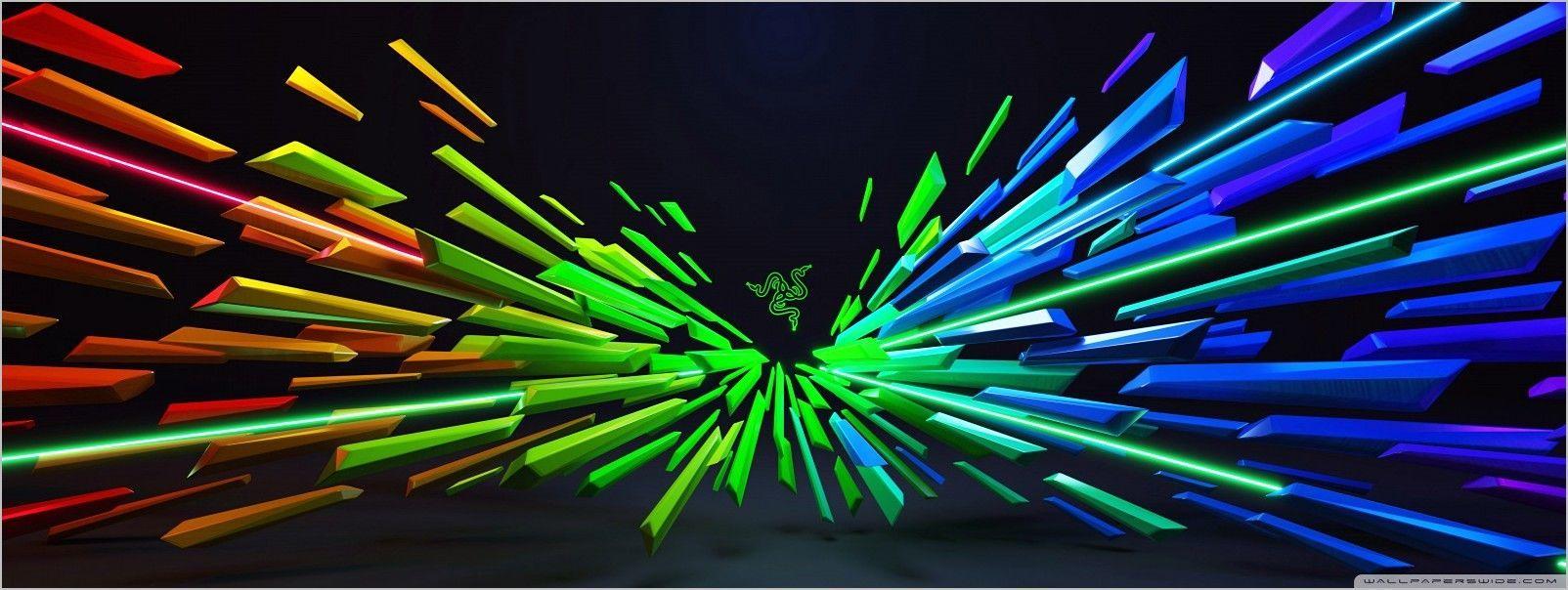 1604x604 Razer 4k Wallpaper Rainbow. Background HD wallpaper, Rainbow color background, 4k gaming wallpaper