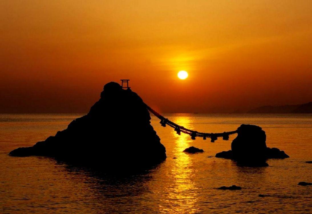 1094x752 Sunset Okinawa Beach HD Wallpaper