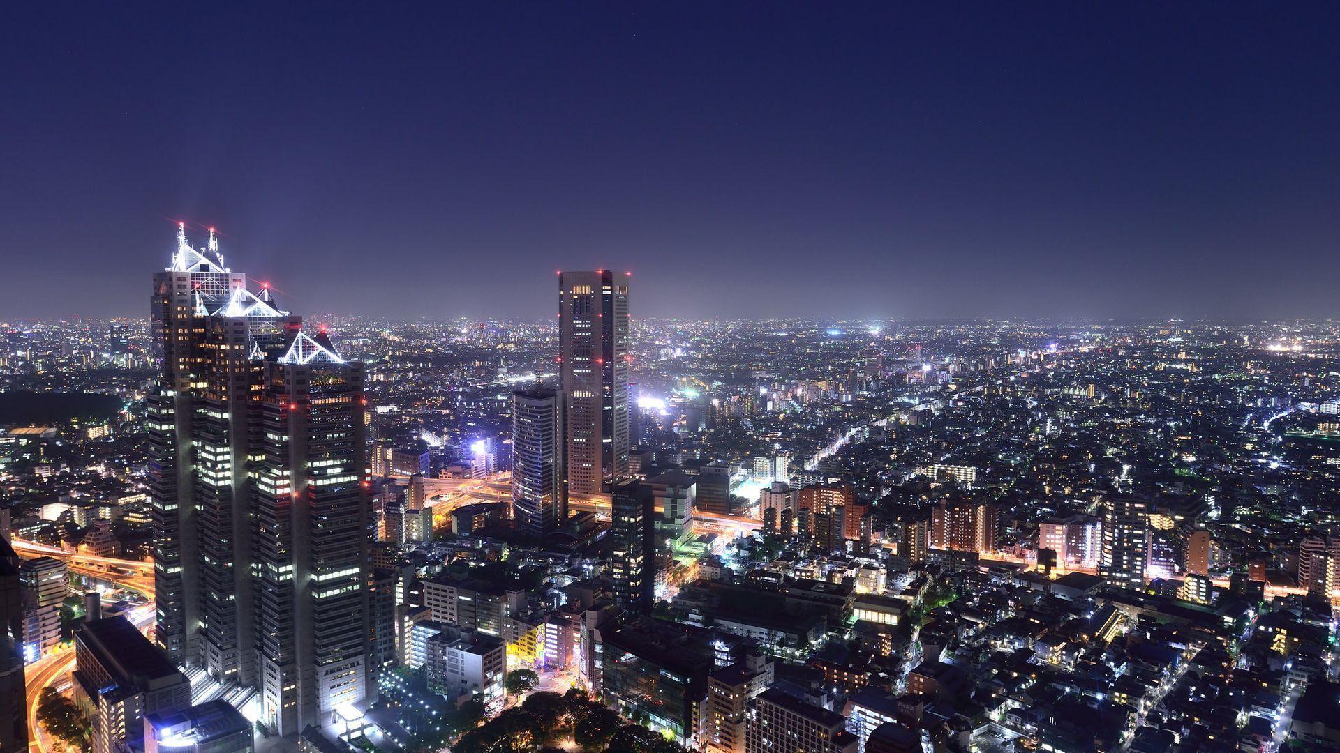 1920x1080 Tokyo at Night Wallpaper