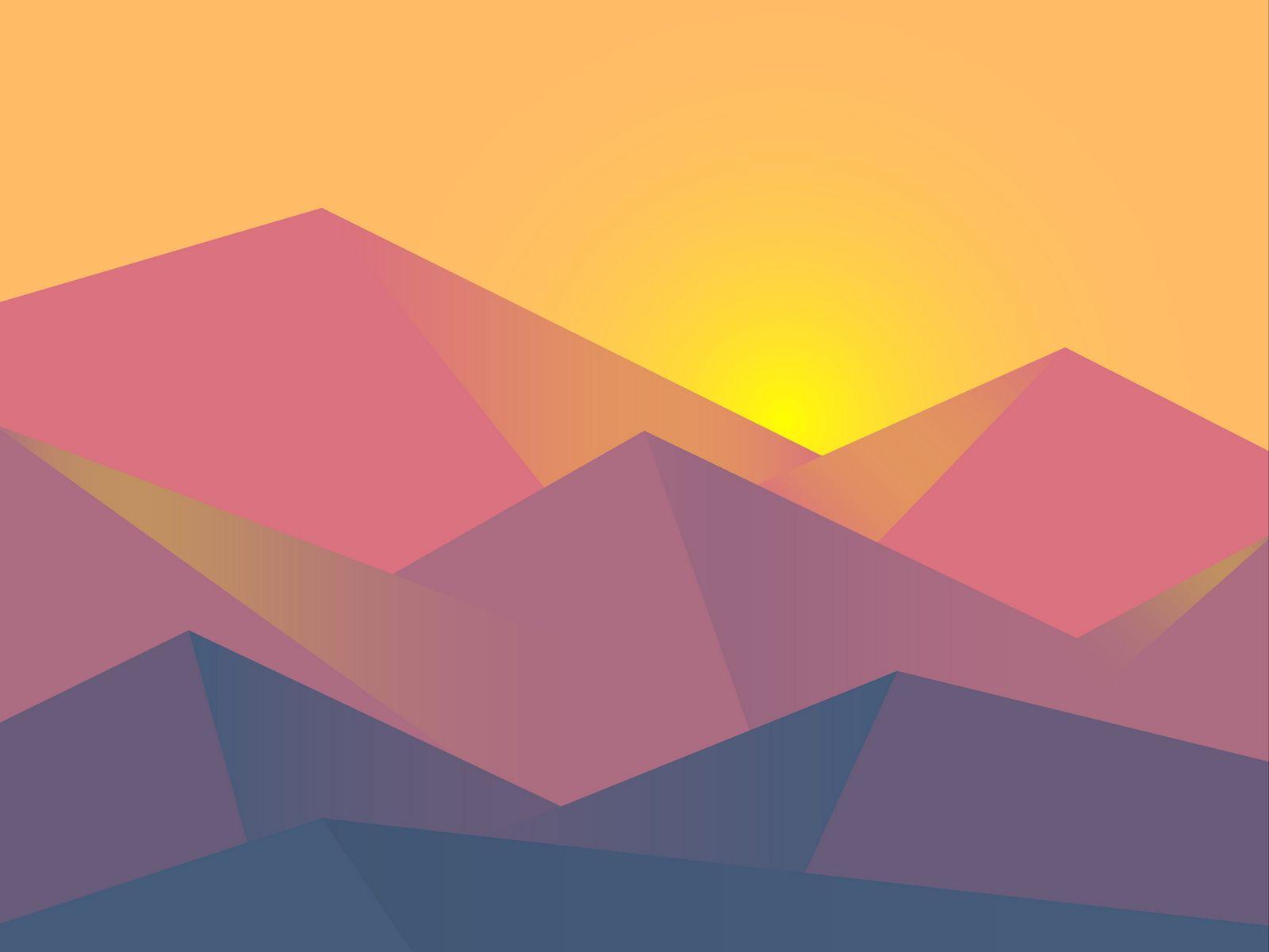 1600x1200 Wallpaper Minimalism, Geometric, Landscape Geometric Wallpaper HD HD Wallpaper