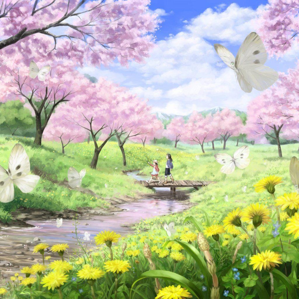 1024x1024 Free Spring Wallpaper for iPad