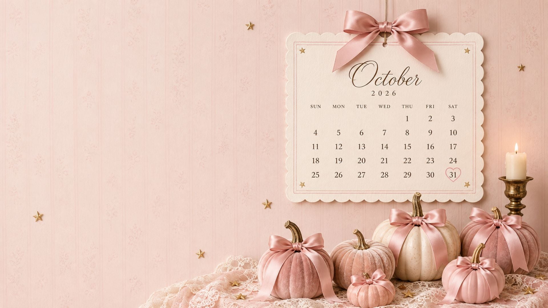 1920x1080 Free October 2026 Desktop Calendar Background