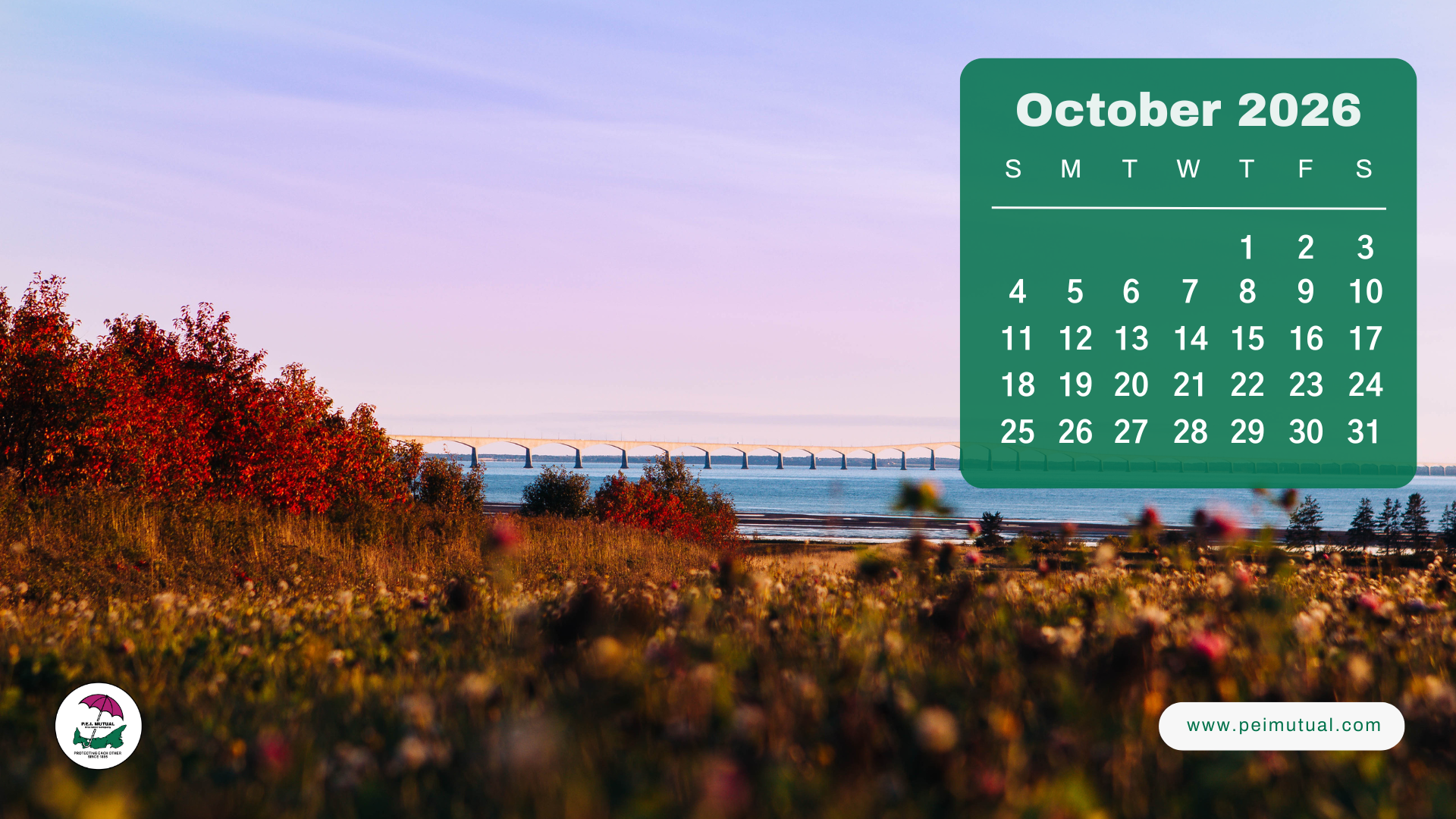 1920x1080 Calendar this year's calendar & PEI desktop wallpaper