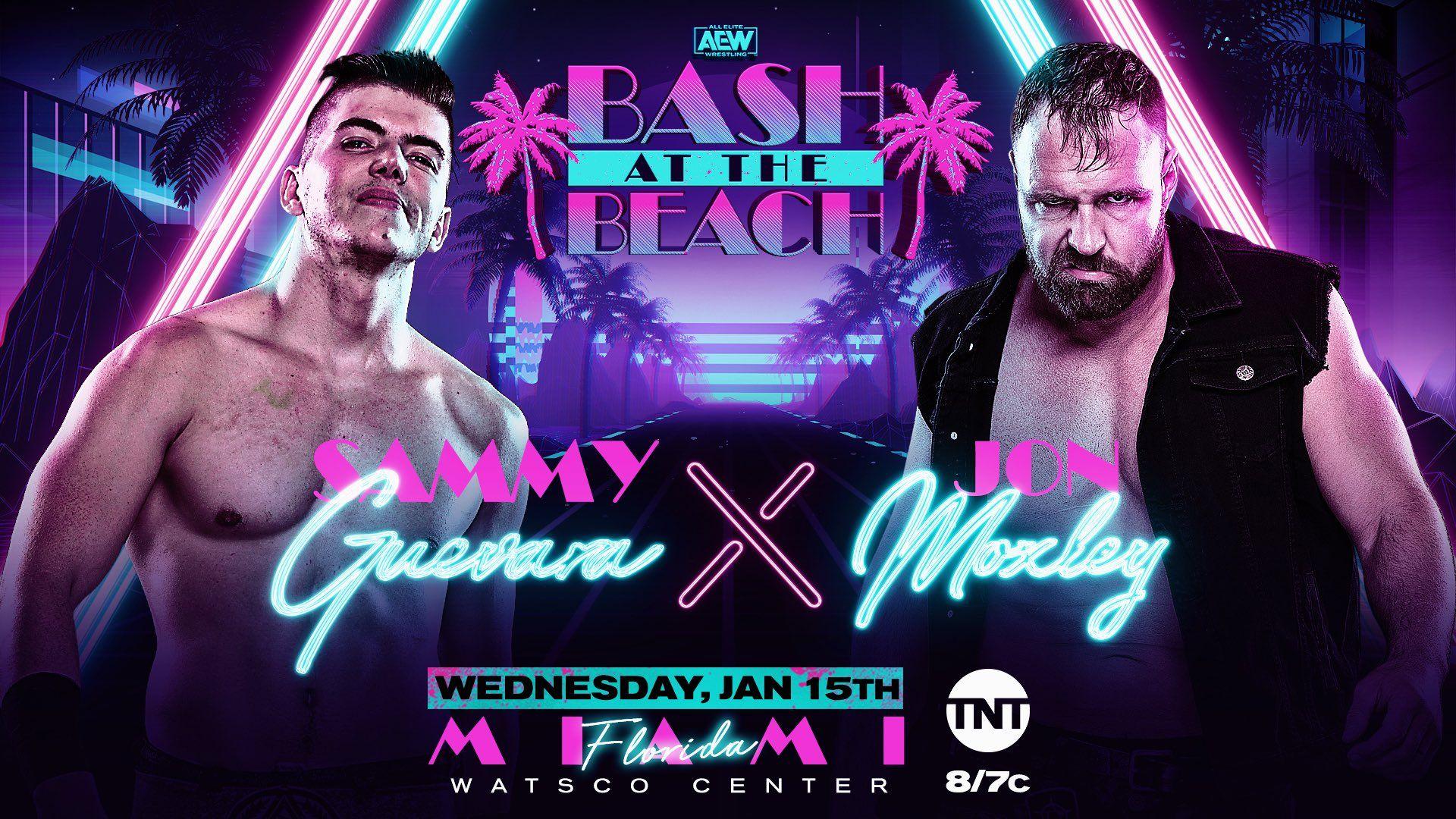1920x1080 AEW BASH AT THE BEACH Results For January 2020: Jon Moxley VS Sammy Guevara And More