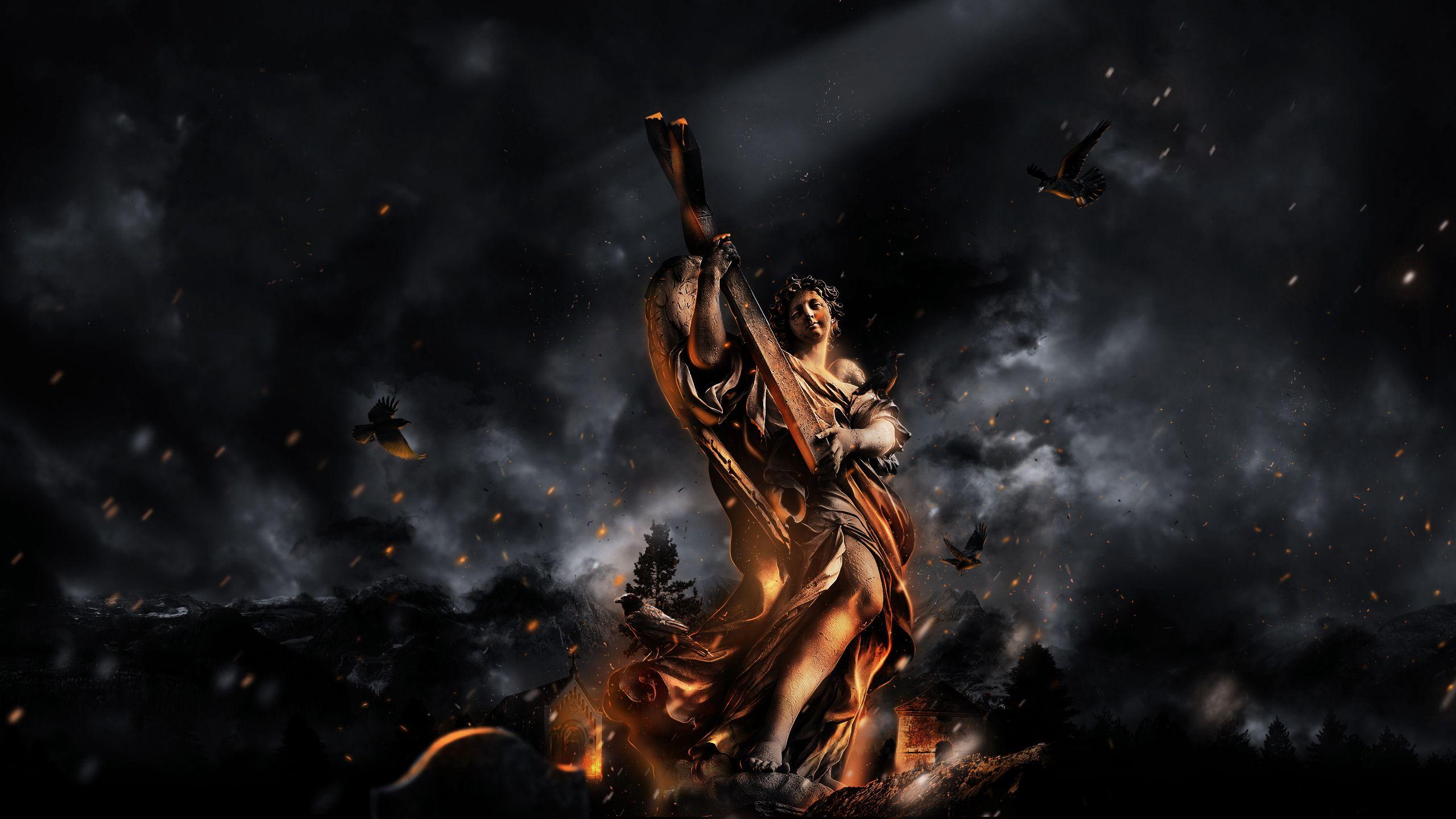 2560x1440 Free download Report 2560 x 1440 Content URL [2560x1440] for your Desktop, Mobile & Tablet. Explore Dark Angel Wallpaper Background 1555. Black Background Wallpaper, Black And White Desktop Wallpaper, Dark Art Wallpaper