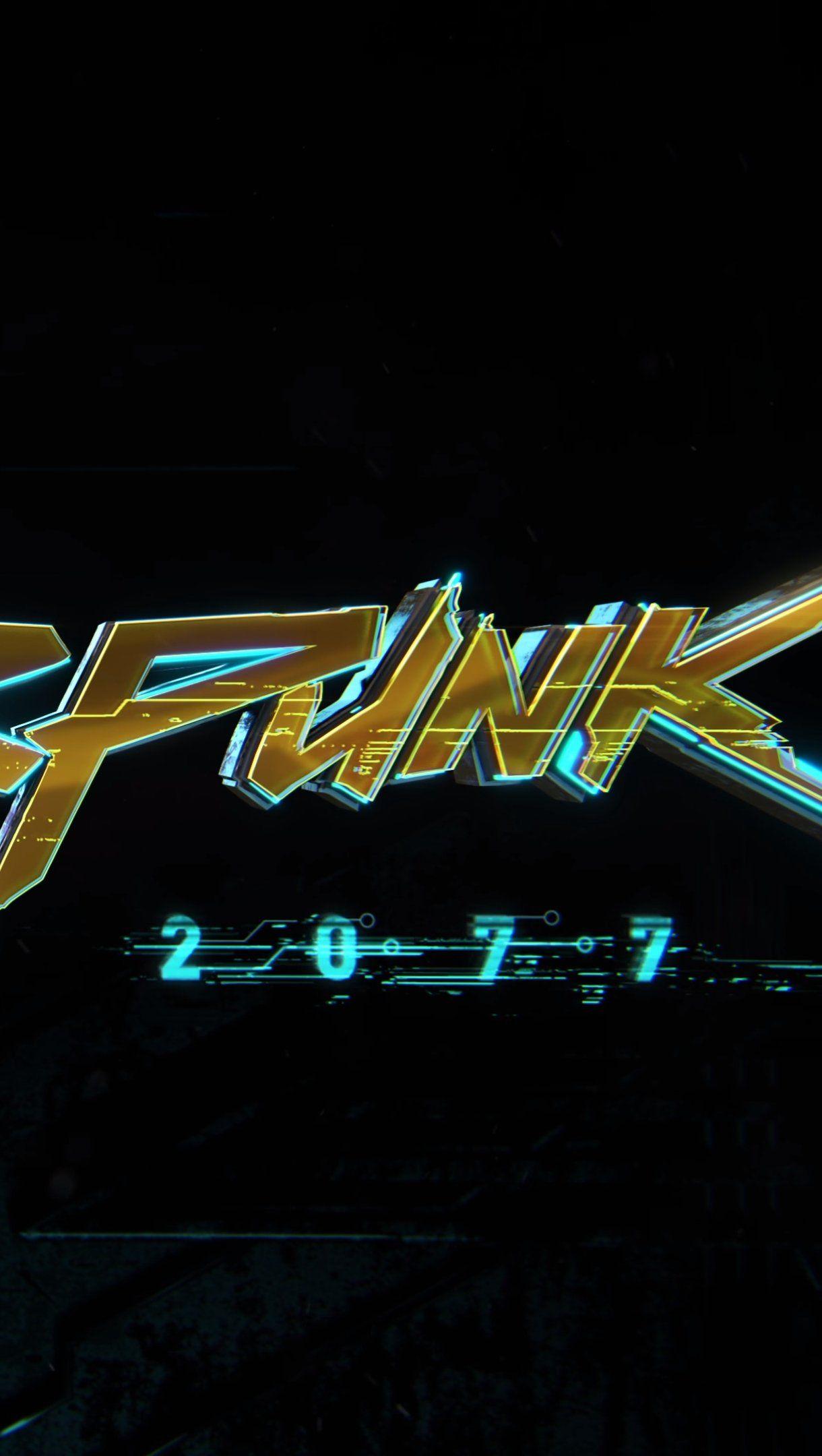 1220x2160 Cyberpunk 2077 Logo Wallpaper 4k Ultra HD