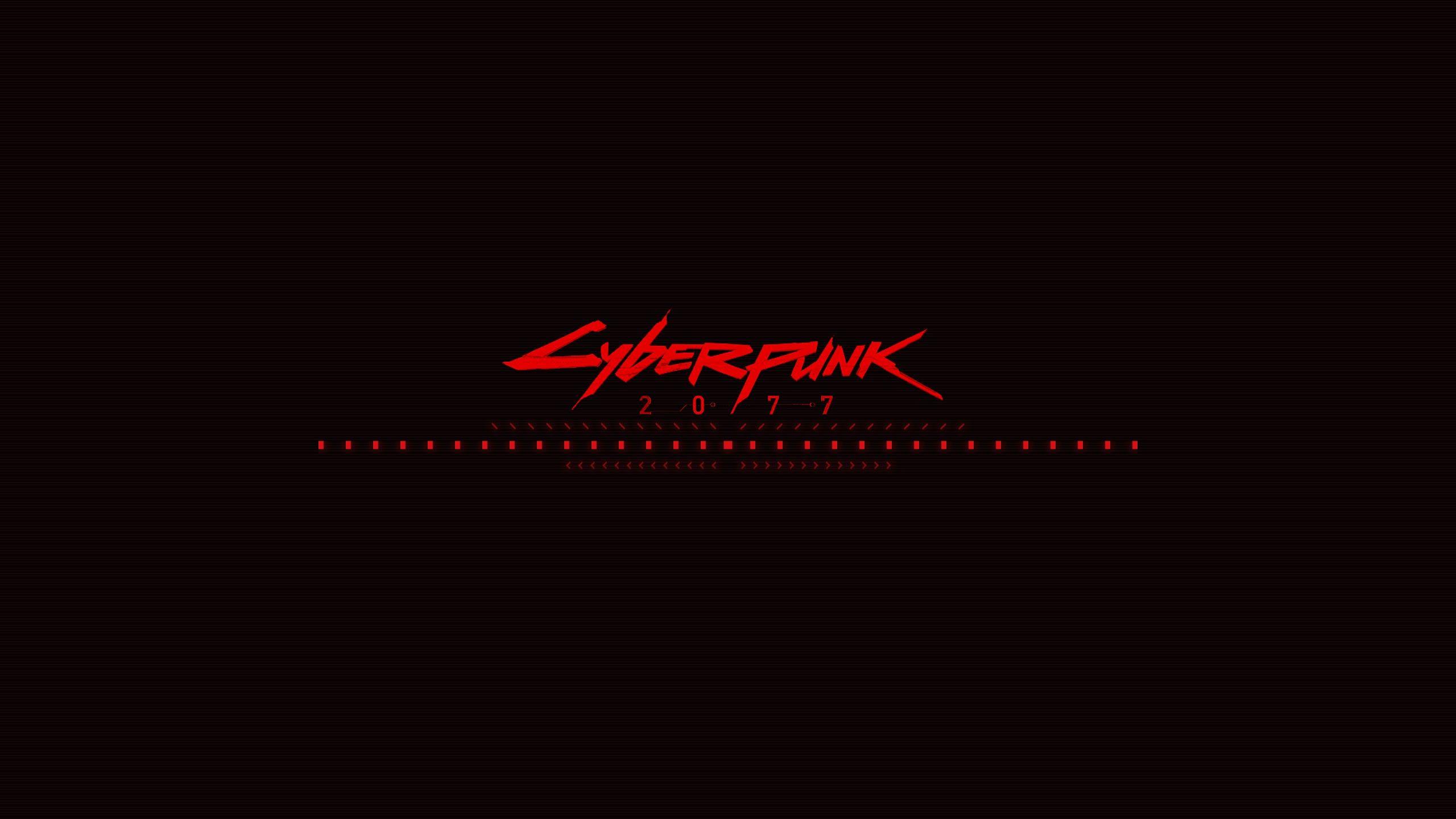 2560x1440 Cyberpunk 2077 Logo Phone Wallpaper