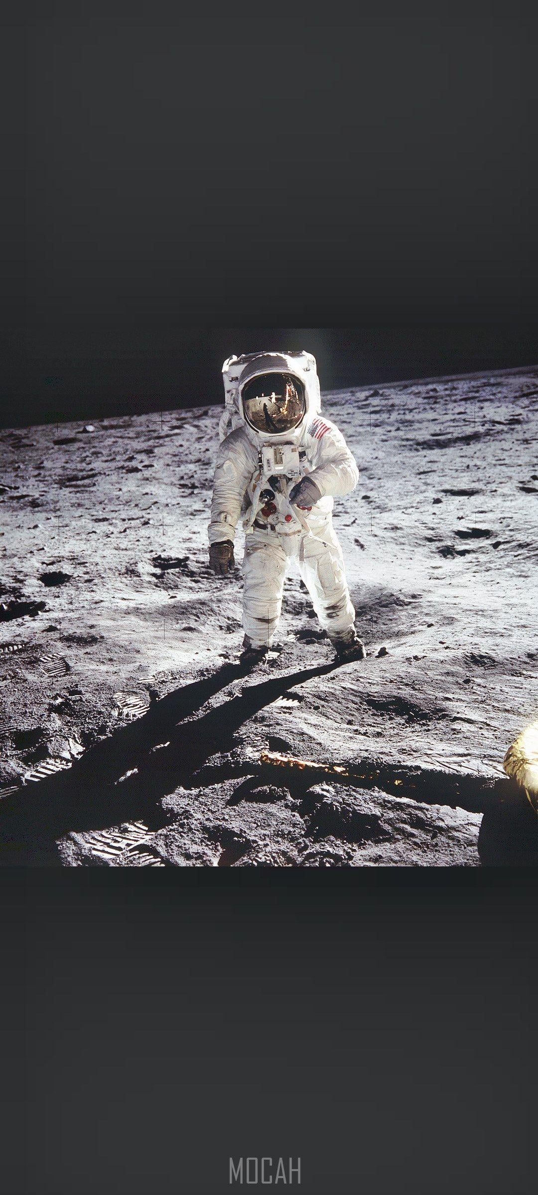 1080x2400 moon landing apollo 11 nasa buzz aldrin HTC U20 5G HD download, 1080x2400