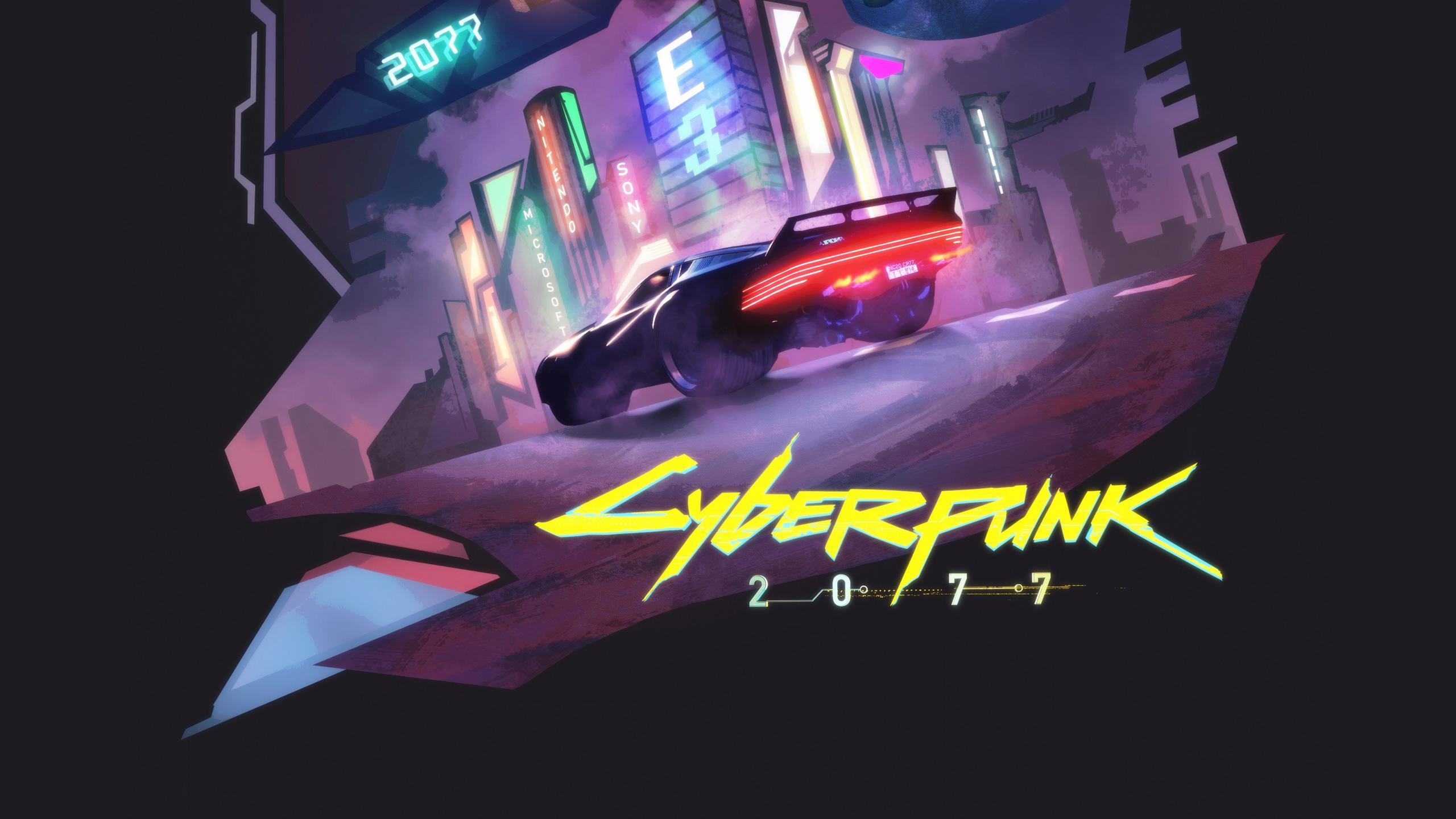 2560x1440 Cyberpunk 2077 Logo Wallpaper