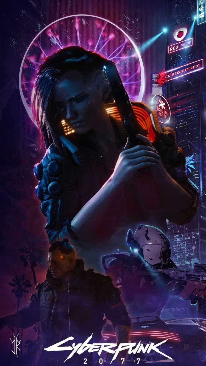 720x1280 Cyberpunk 2077 wallpaper HD phone background Night city game logo art Poster on iPhone android. Cyberpunk Cyberpunk games, Science fiction design