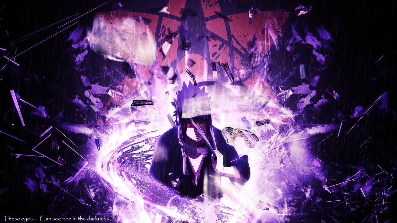 1280x720 Sasuke Mangekyou Sharingan Background