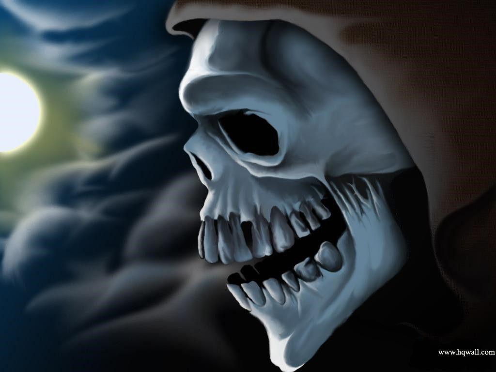 1024x768 Ghost Skull HD Wallpaper