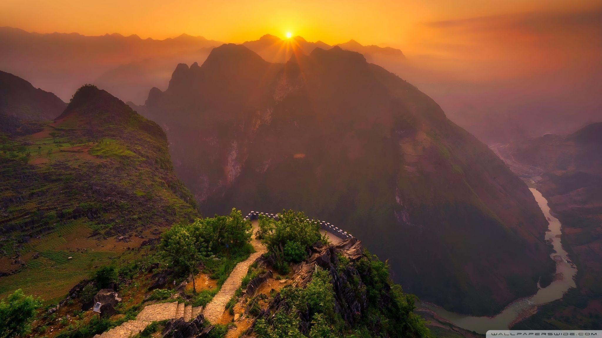 2048x1152 Vietnam Mountain Landscape ❤ 4K HD Desktop Wallpaper for 4K Ultra