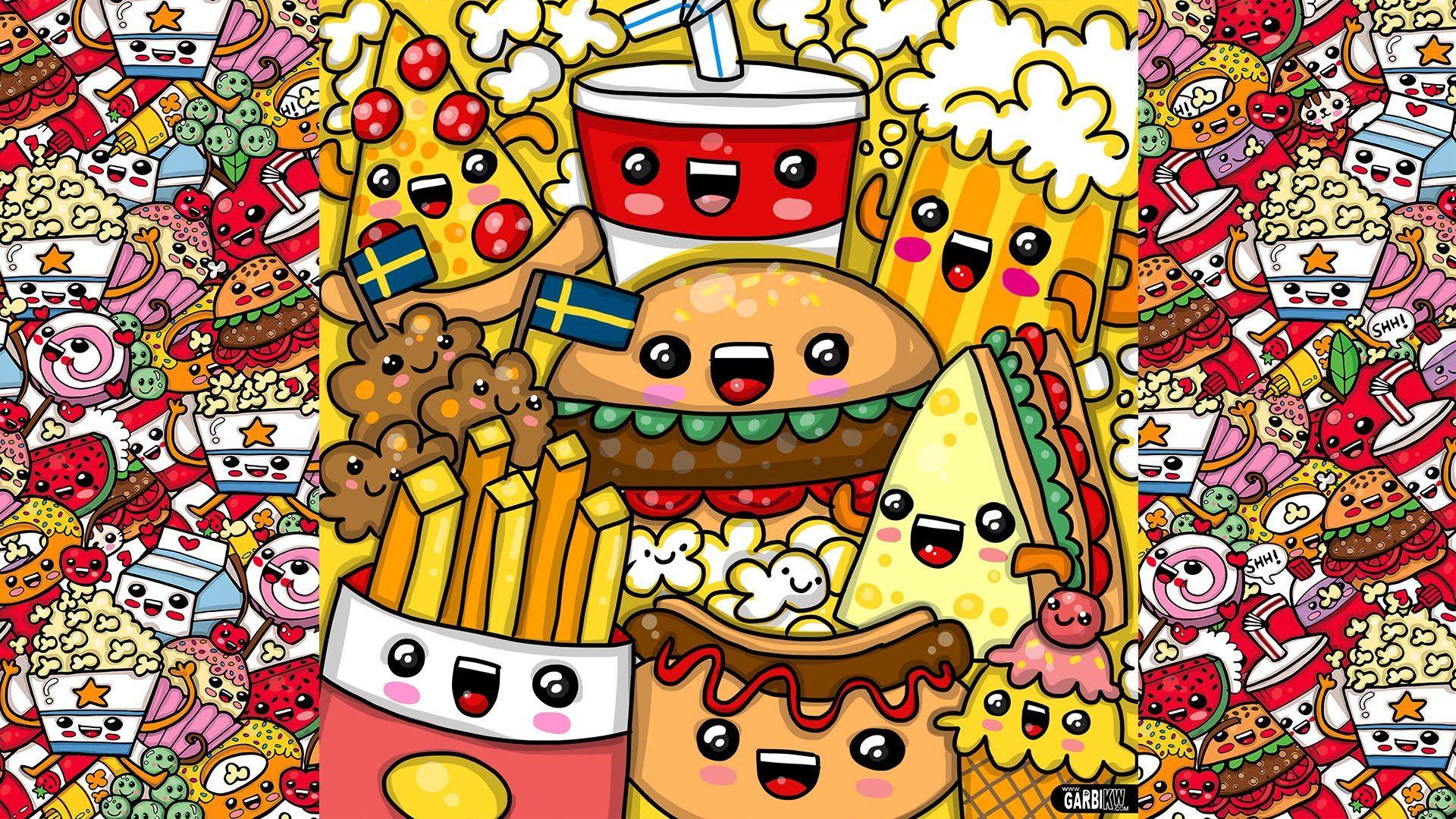 Kawaii Fast Food Wallpapers Top Free Kawaii Fast Food Backgrounds Wallpaperaccess