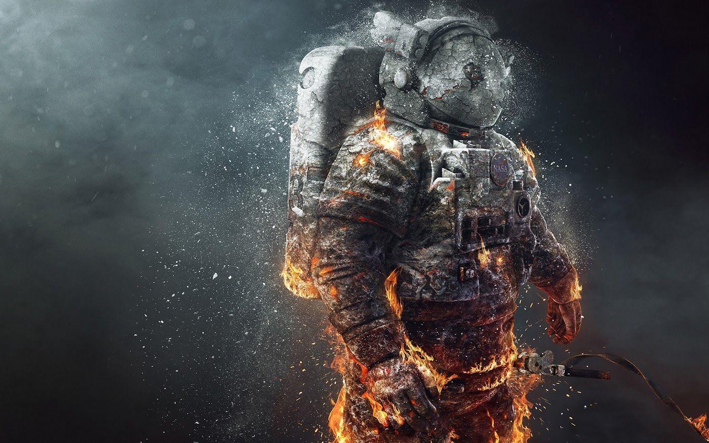1440x900 NASA Astronaut Burning 4K Wallpaper