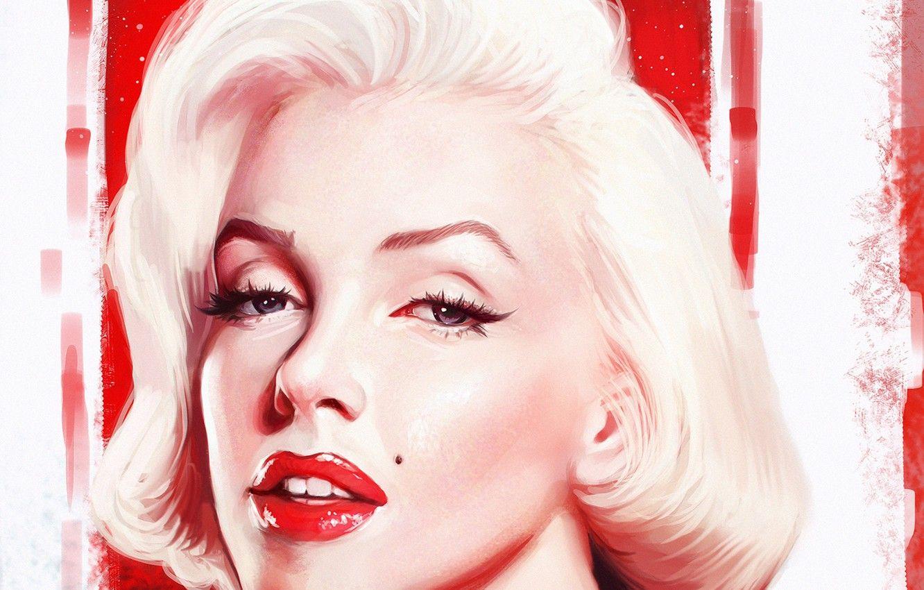 1332x850 Wallpaper look, face, woman, star, actress, beauty, art, marilyn monroe image for desktop, section живопись