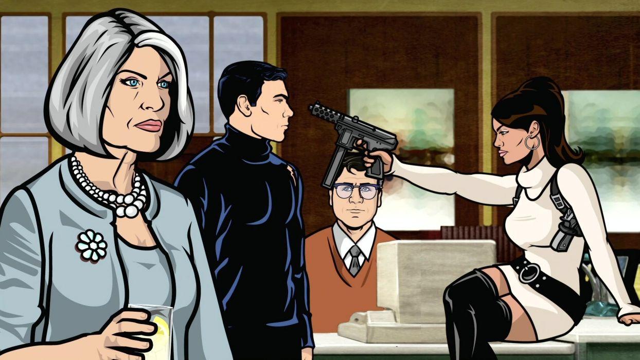 1244x700 Sterling Archer Archer (TV) Lana Kane Malory Archer wallpaperx1080