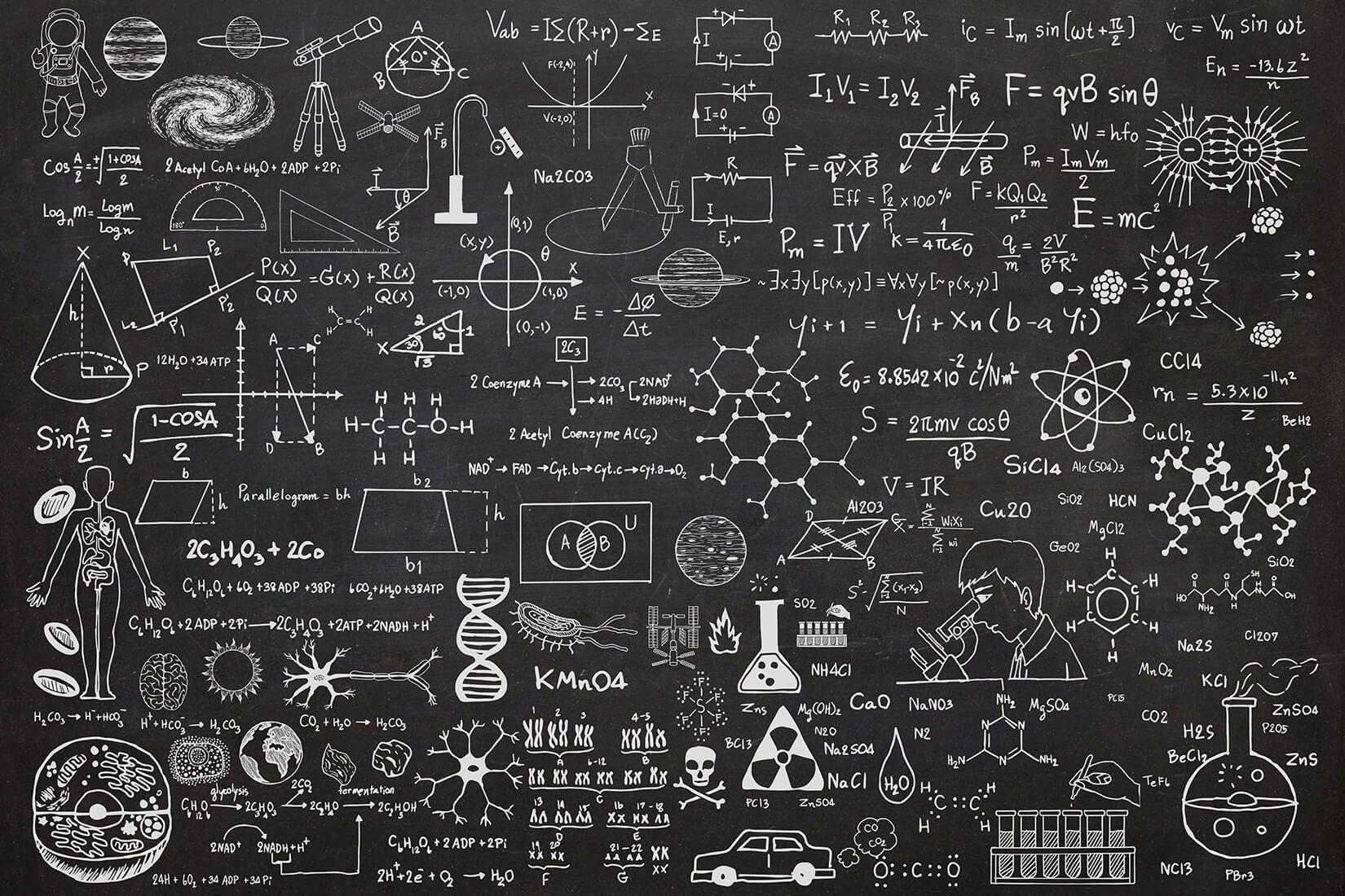 1650x1100 Science Wallpaper for Walls. Chalkboard Mural. MuralsWallpaper. Chalkboard wallpaper, Chalkboard wall, Wall murals