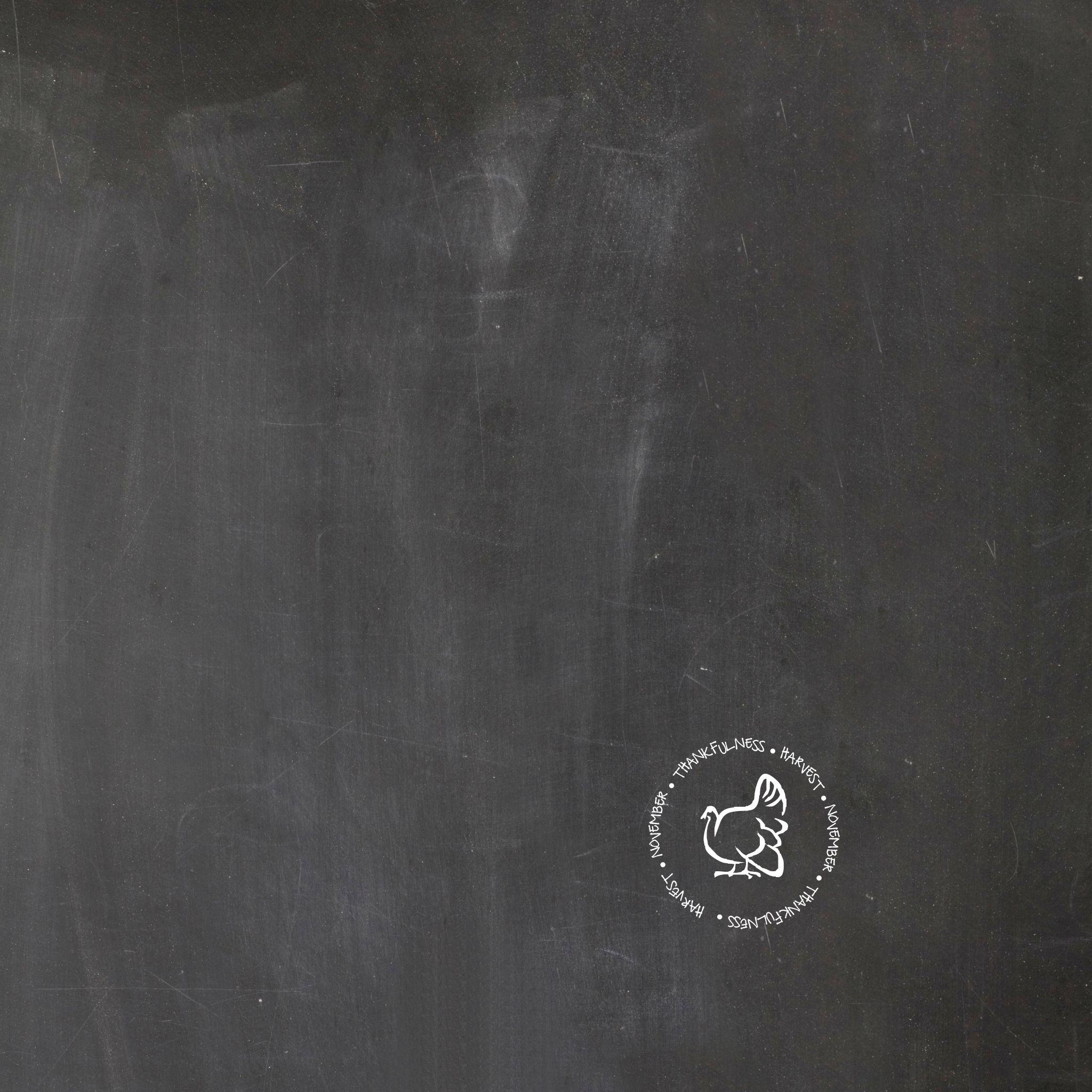 2048x2048 iPad Chalkboard Background for November. Moritz Fine Blog Designs