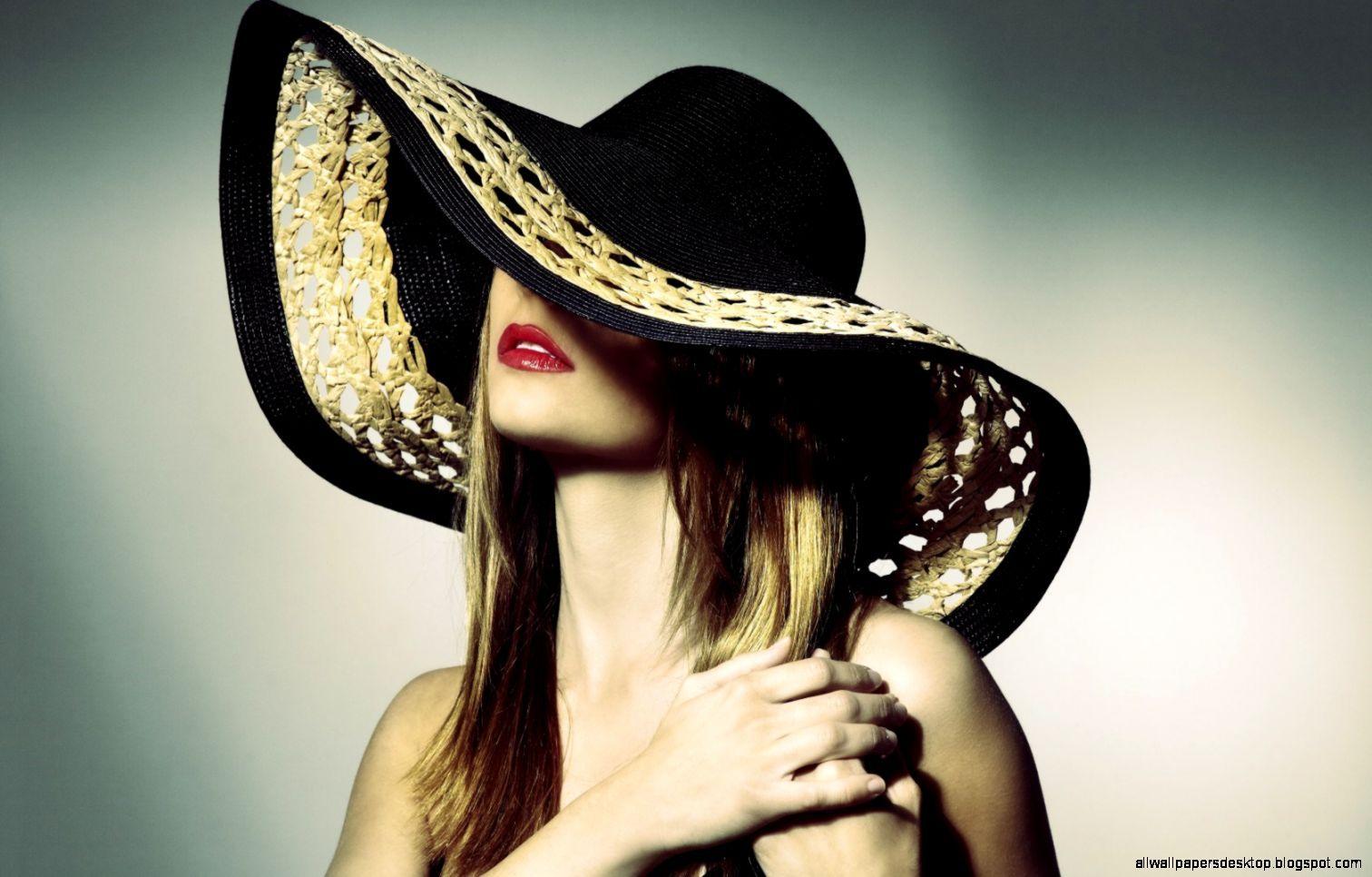 1512x966 Girl Hat Makeup Red Lips HD Wallpaper. All Wallpaper Desktop