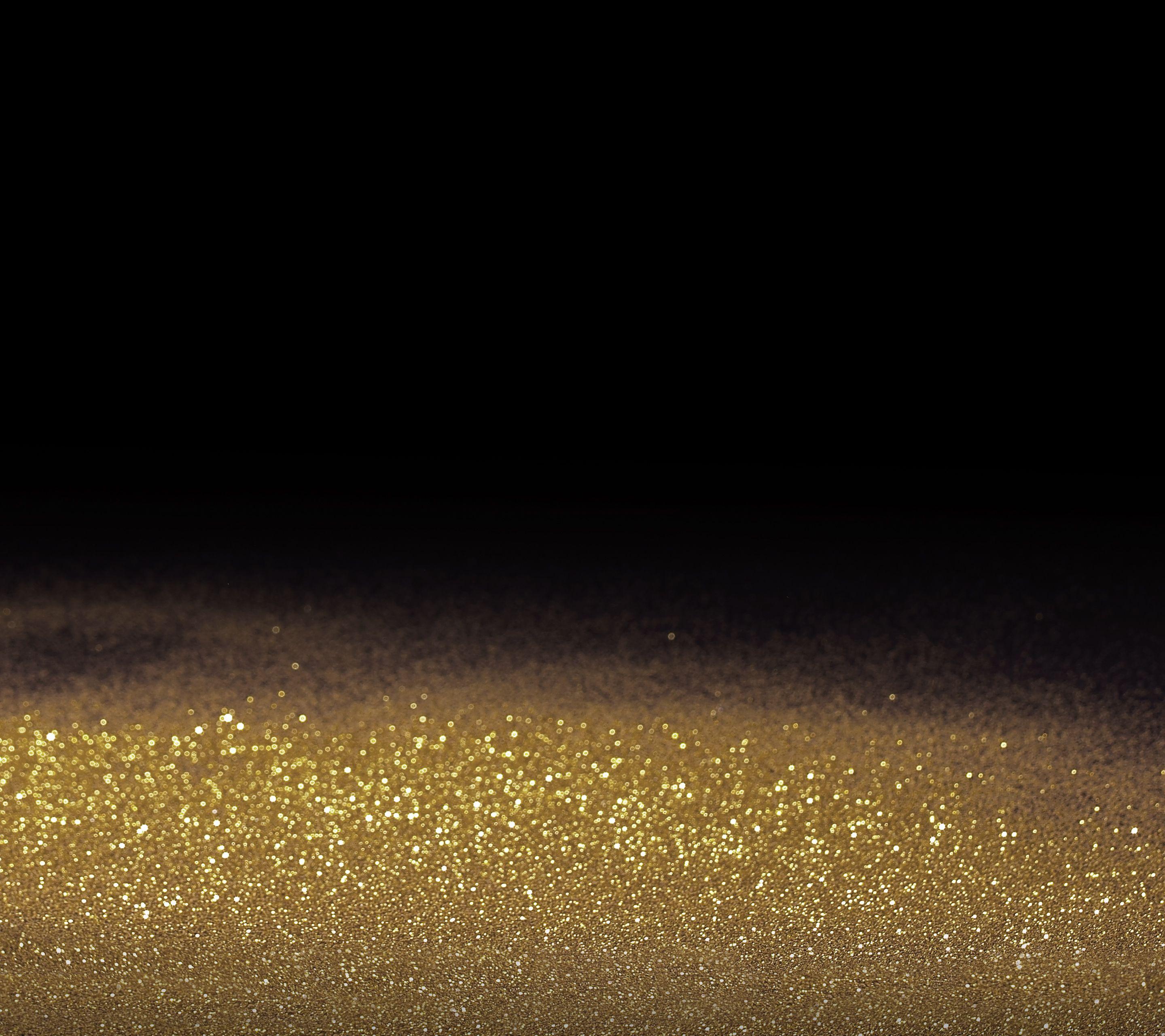 2880x2560 Ombre Glitter Black And Gold Wallpaper