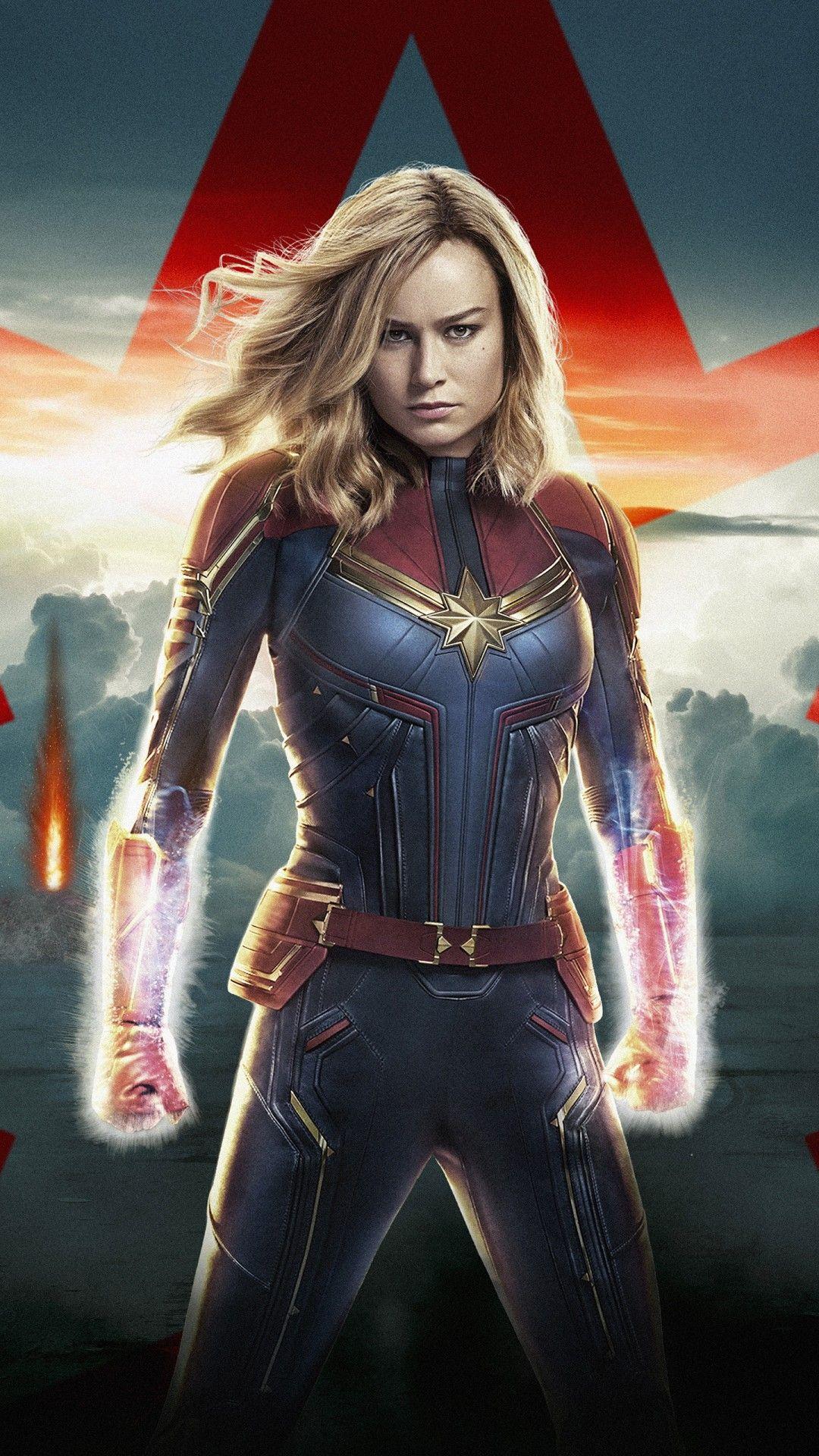 1080x1920 Captain Marvel 4K 8K 2019 Wallpaper