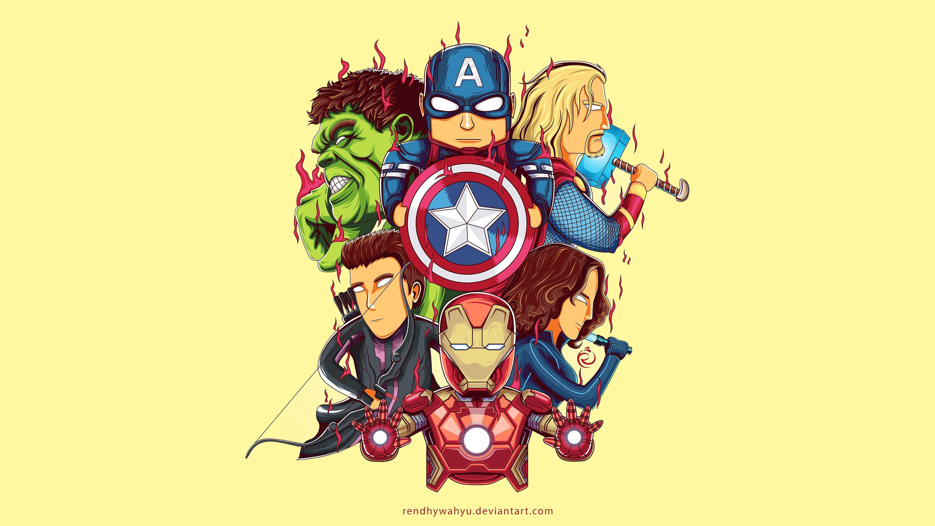 3840x2160 Baby Avengers Wallpaper