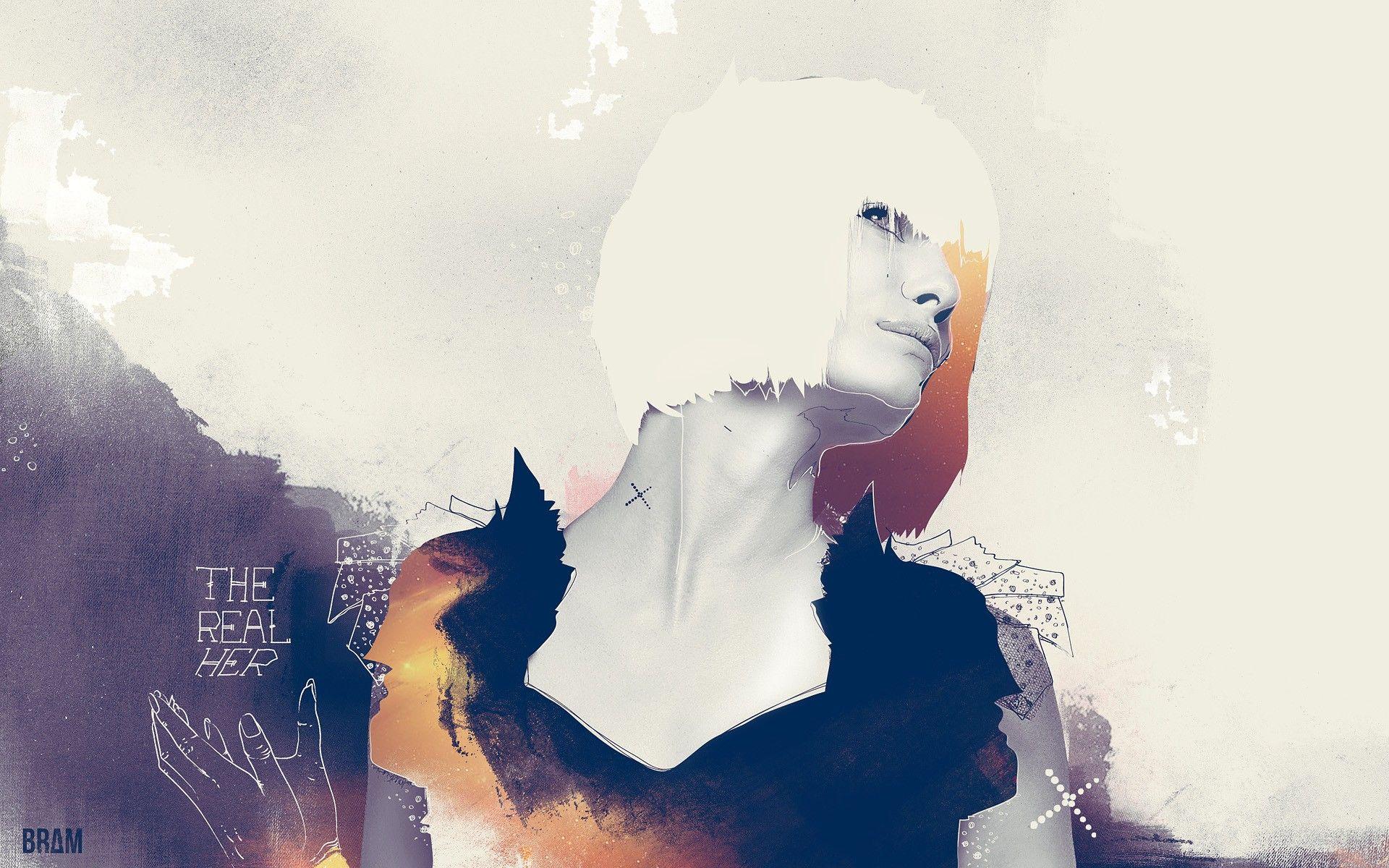 1920x1200 women, multicolor, models, fashion, illustrations, artwork, collage, photo manipulation, Bram Vanhaeren wallpaper