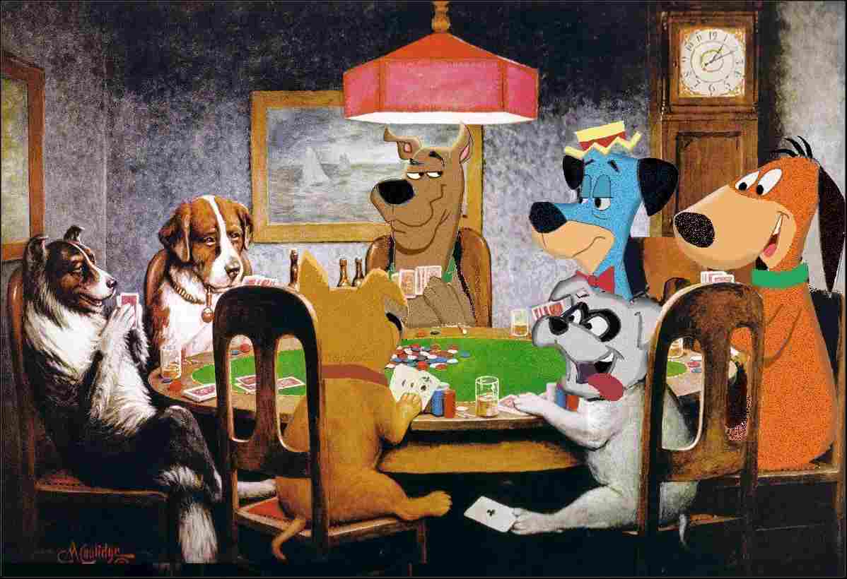 Poker Dogs by httpswwwdeviantartcomrealwarner on DeviantArt   Perros jugando poker Tatuajes de perros pitbull Perros jugando