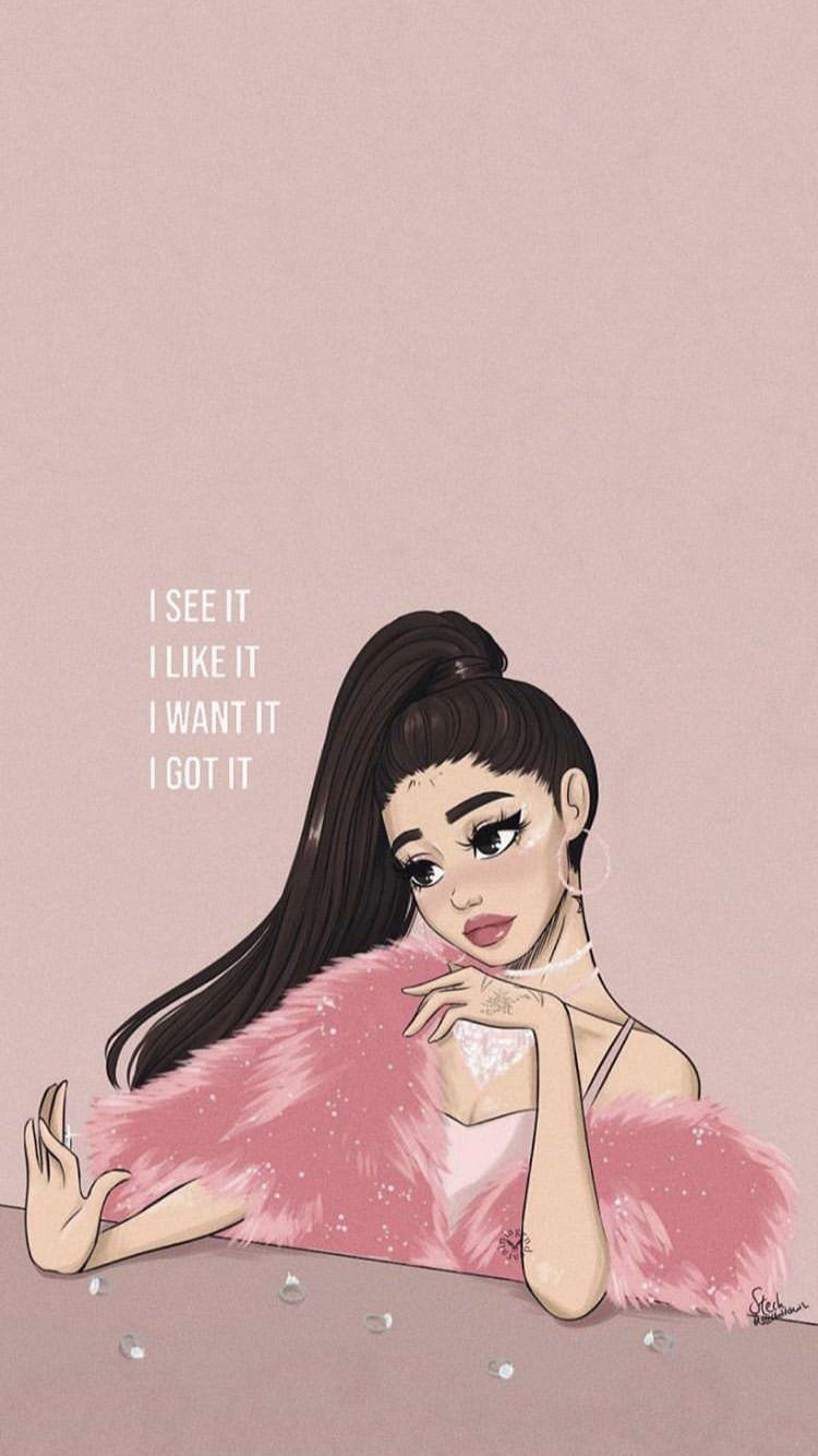 750x1334 Drawing Of Girl Aesthetic Wallpaper