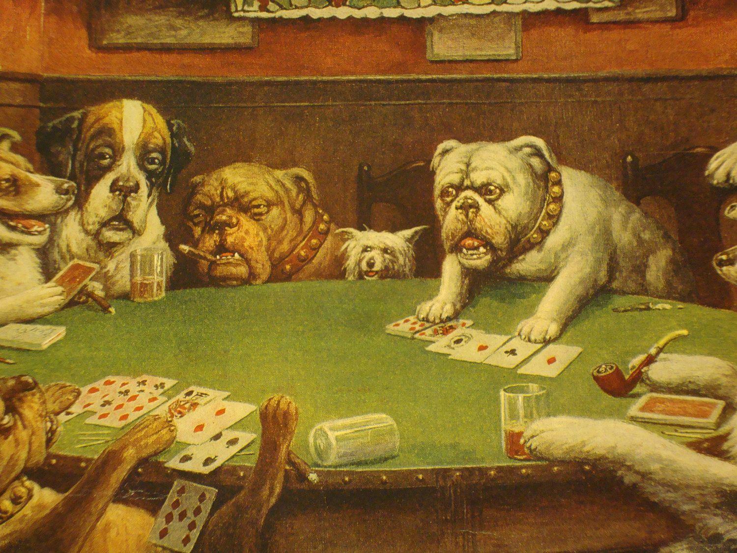 1500x1125 Dogs Playing Poker Wallpaper